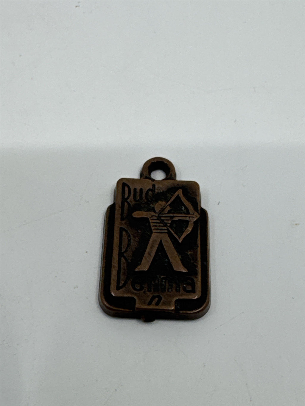 Small Vintage Bud Berman ROYCE N.Y. Zipper Charm W/ Man/Bow And Arrow
