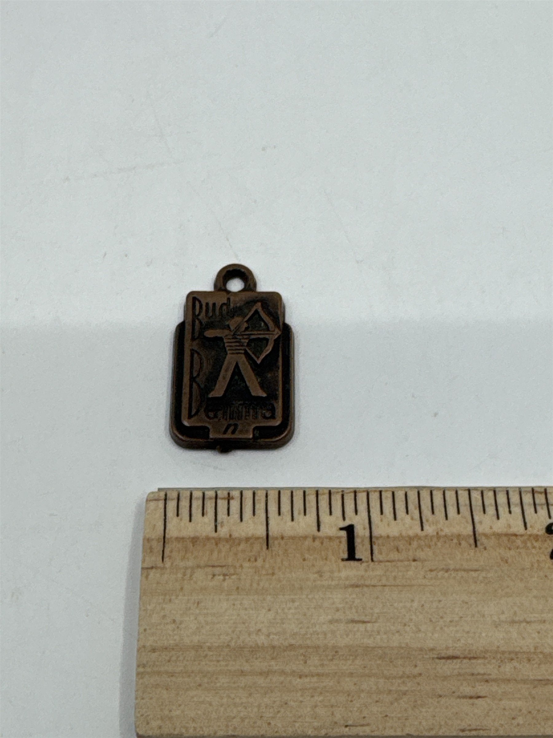 Small Vintage Bud Berman ROYCE N.Y. Zipper Charm W/ Man/Bow And Arrow