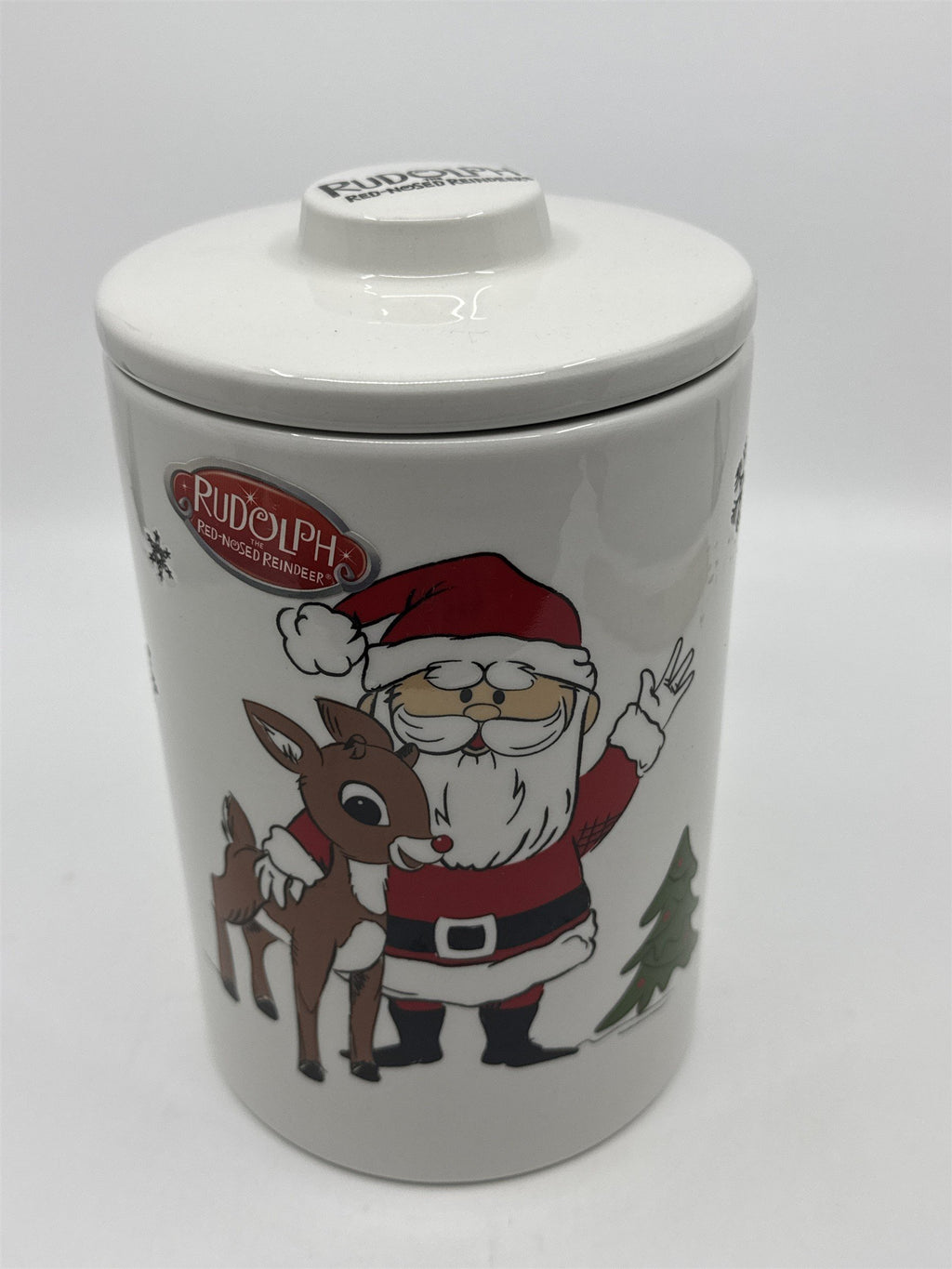 Rudolph The Red-Nosed Reindeer Ceramic Christmas Cookie Jar Zrike Brand