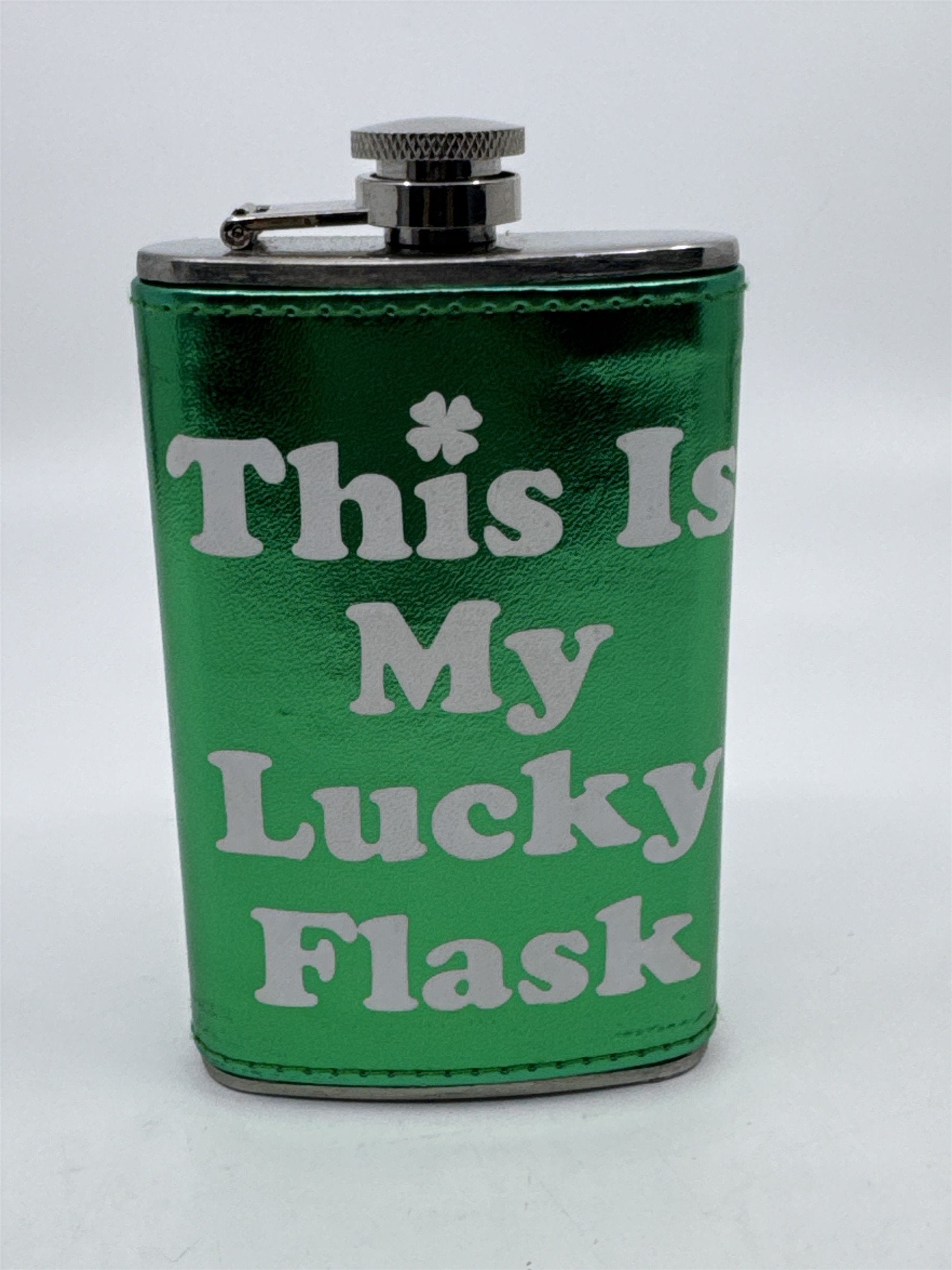 St. Patrick's Day Irish This Is My Lucky Flask 5 Oz. Stainless Steel Green Flask