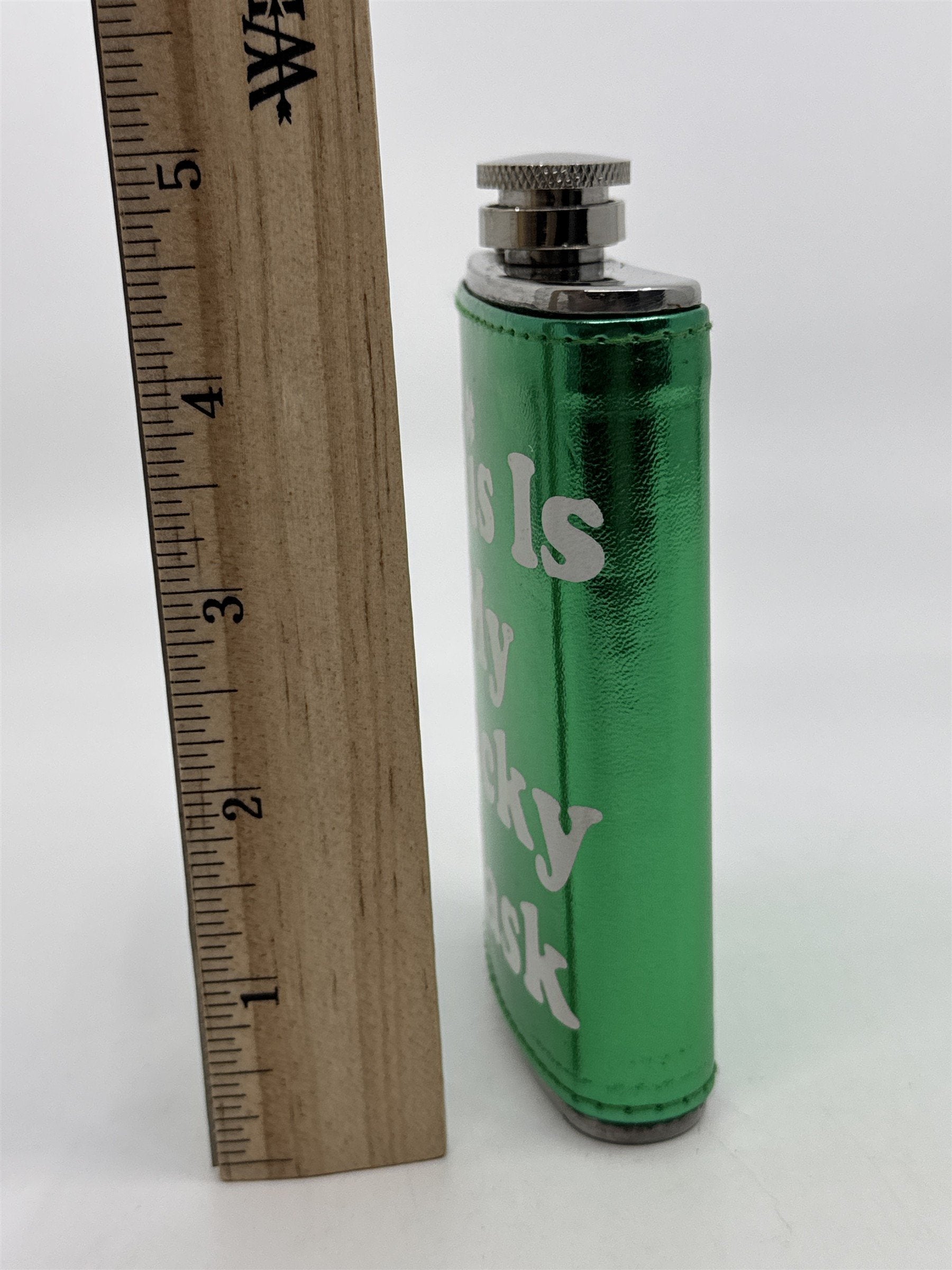 St. Patrick's Day Irish This Is My Lucky Flask 5 Oz. Stainless Steel Green Flask