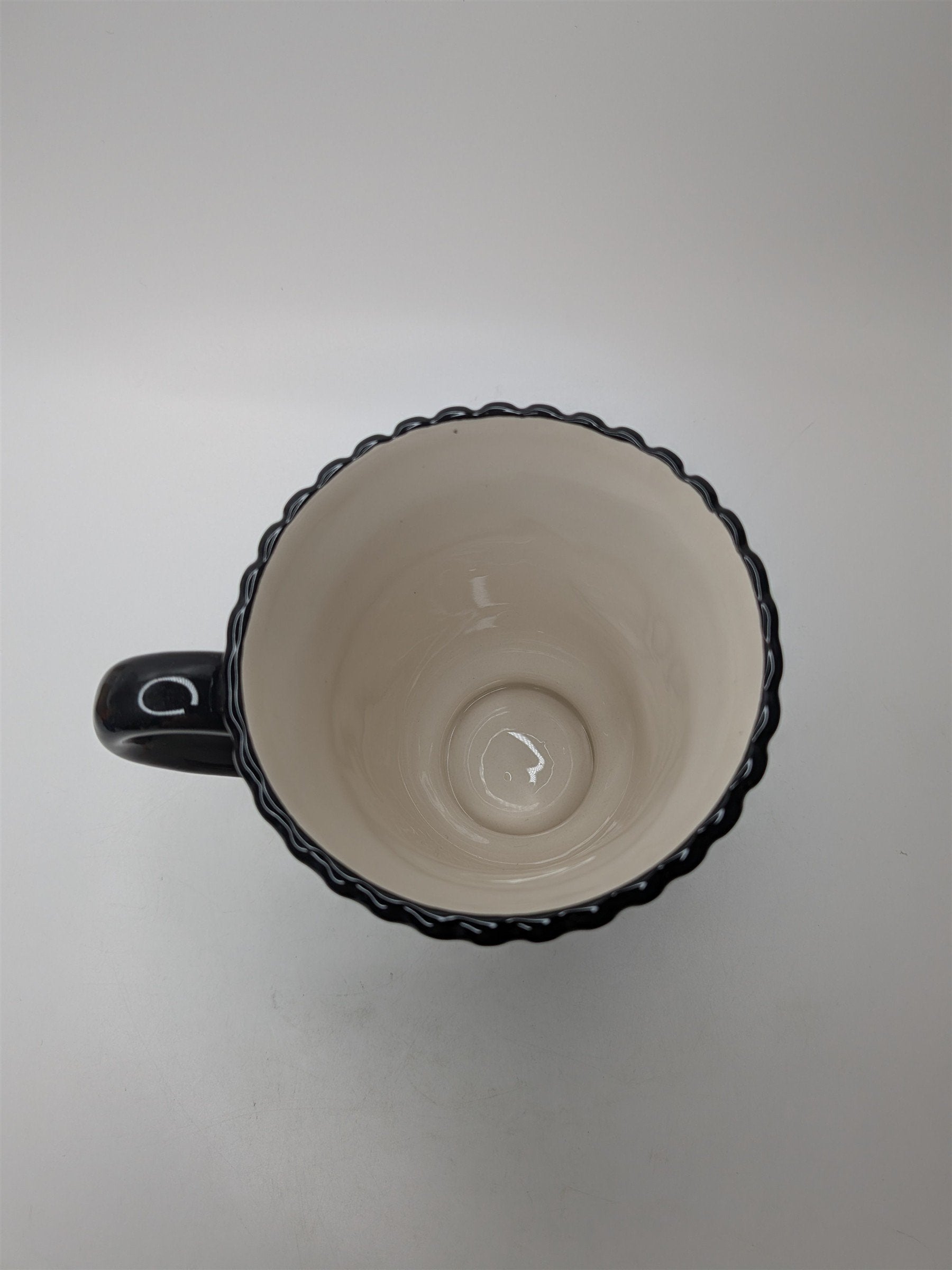 Vintage American Atelier Spider Web Black Spider Oversize Coffee Tea Mug CRAZED