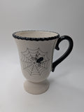 Vintage American Atelier Spider Web Black Spider Oversize Coffee Tea Mug CRAZED