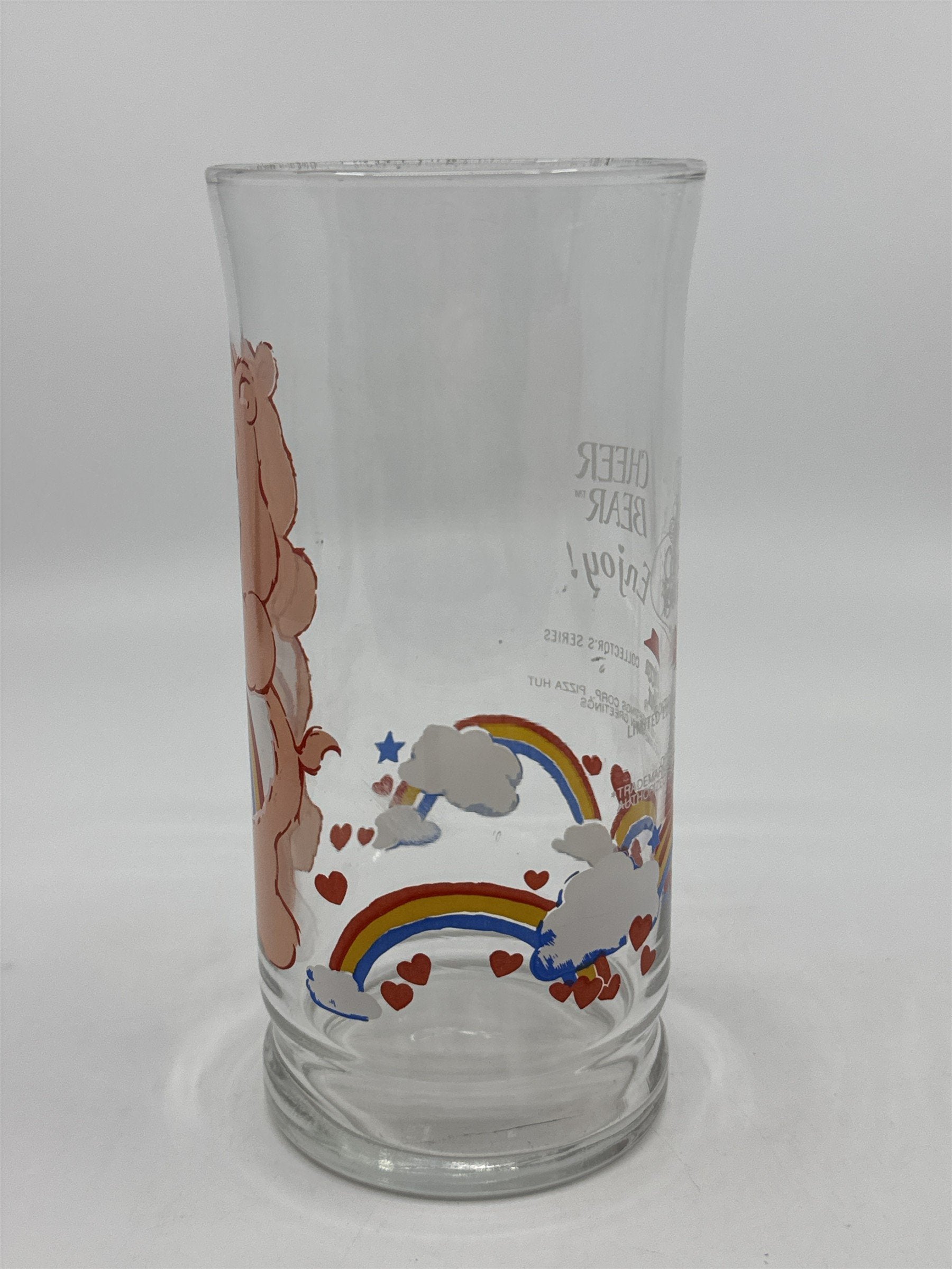 Vintage Cheer Bear Care Bears Pizza Hut Collector's Edition Drinking Glass