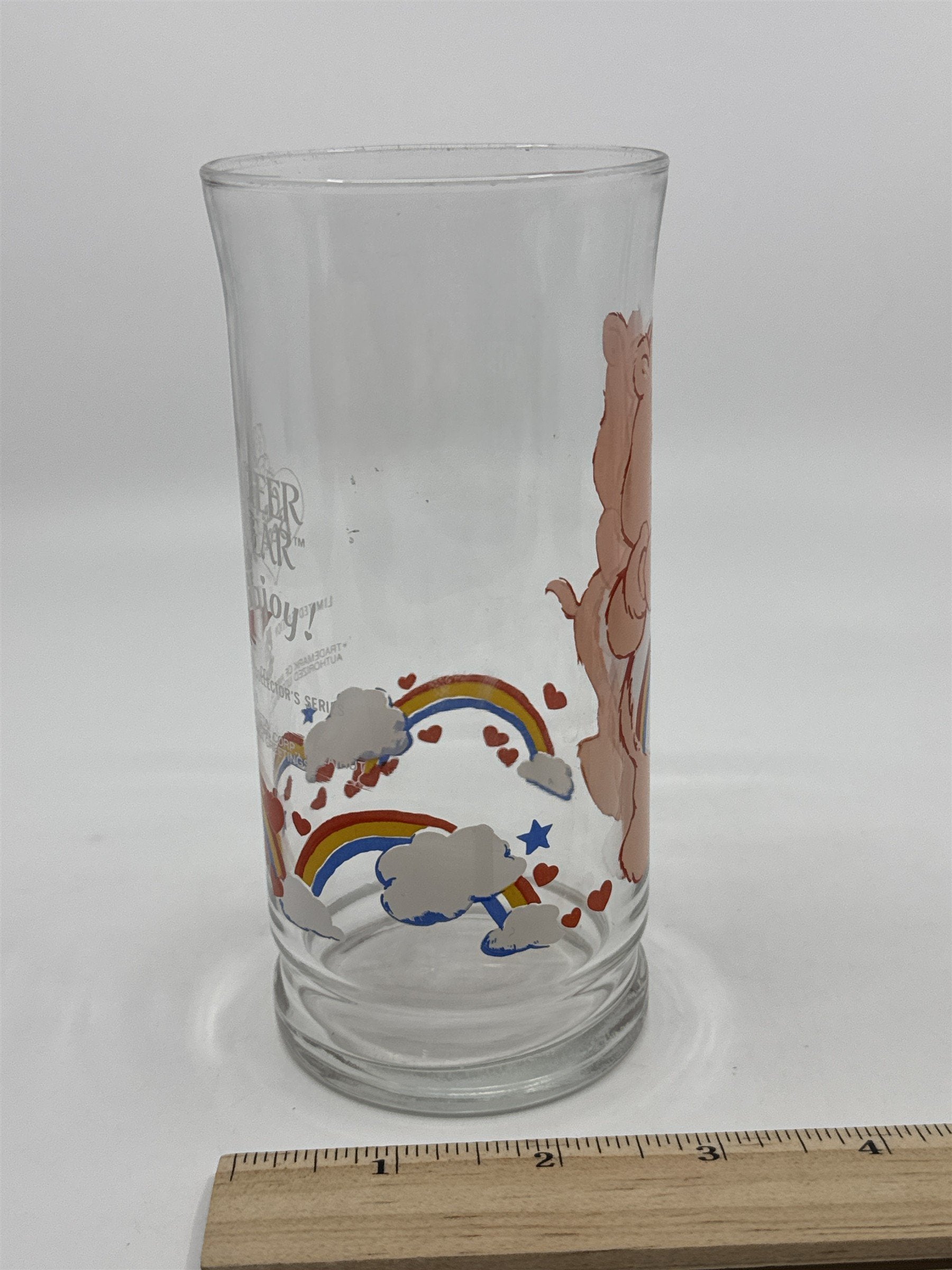 Vintage Cheer Bear Care Bears Pizza Hut Collector's Edition Drinking Glass