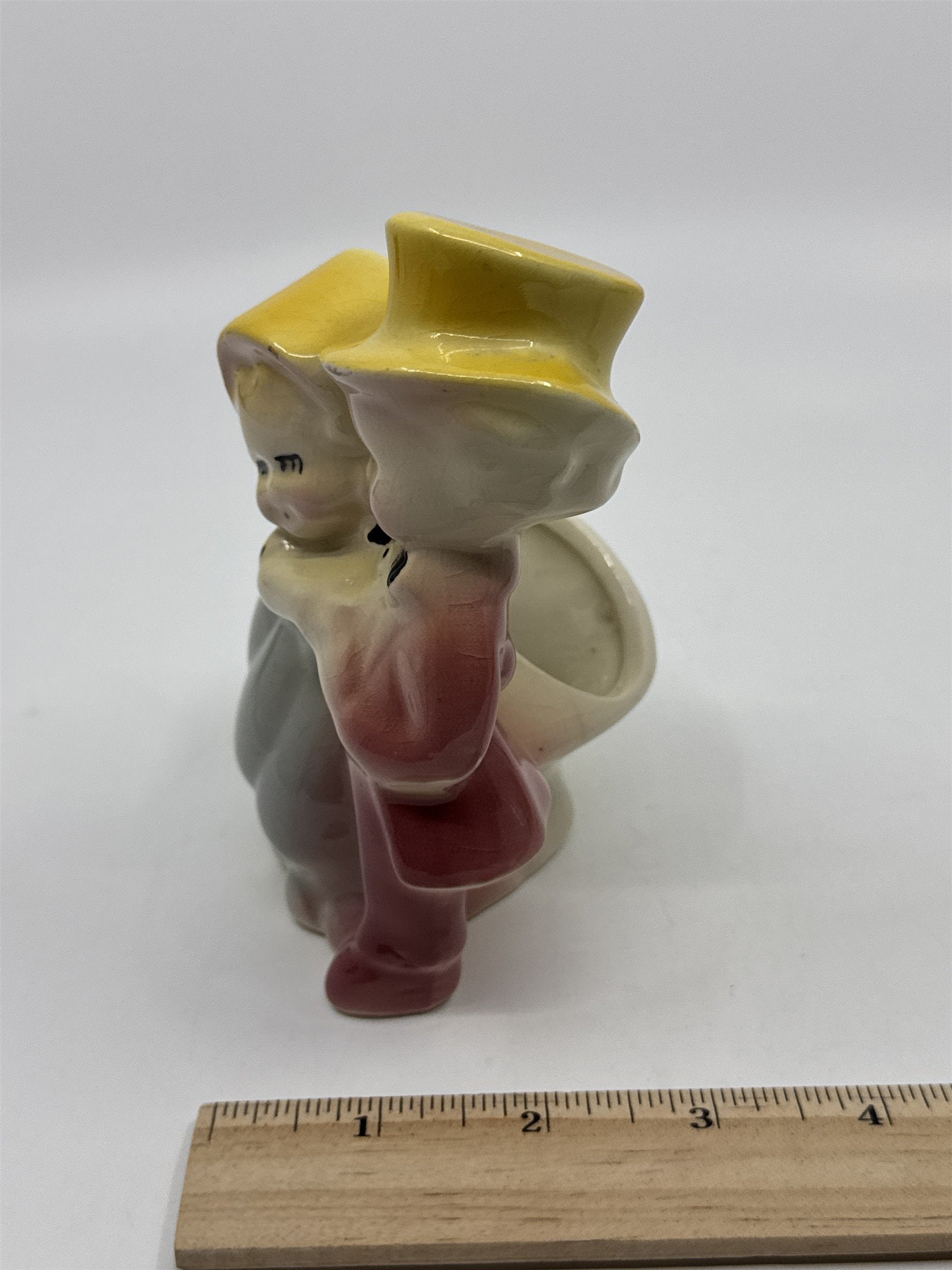 Vintage Shawnee Man And Woman Dancing Porcelain Pottery Planter