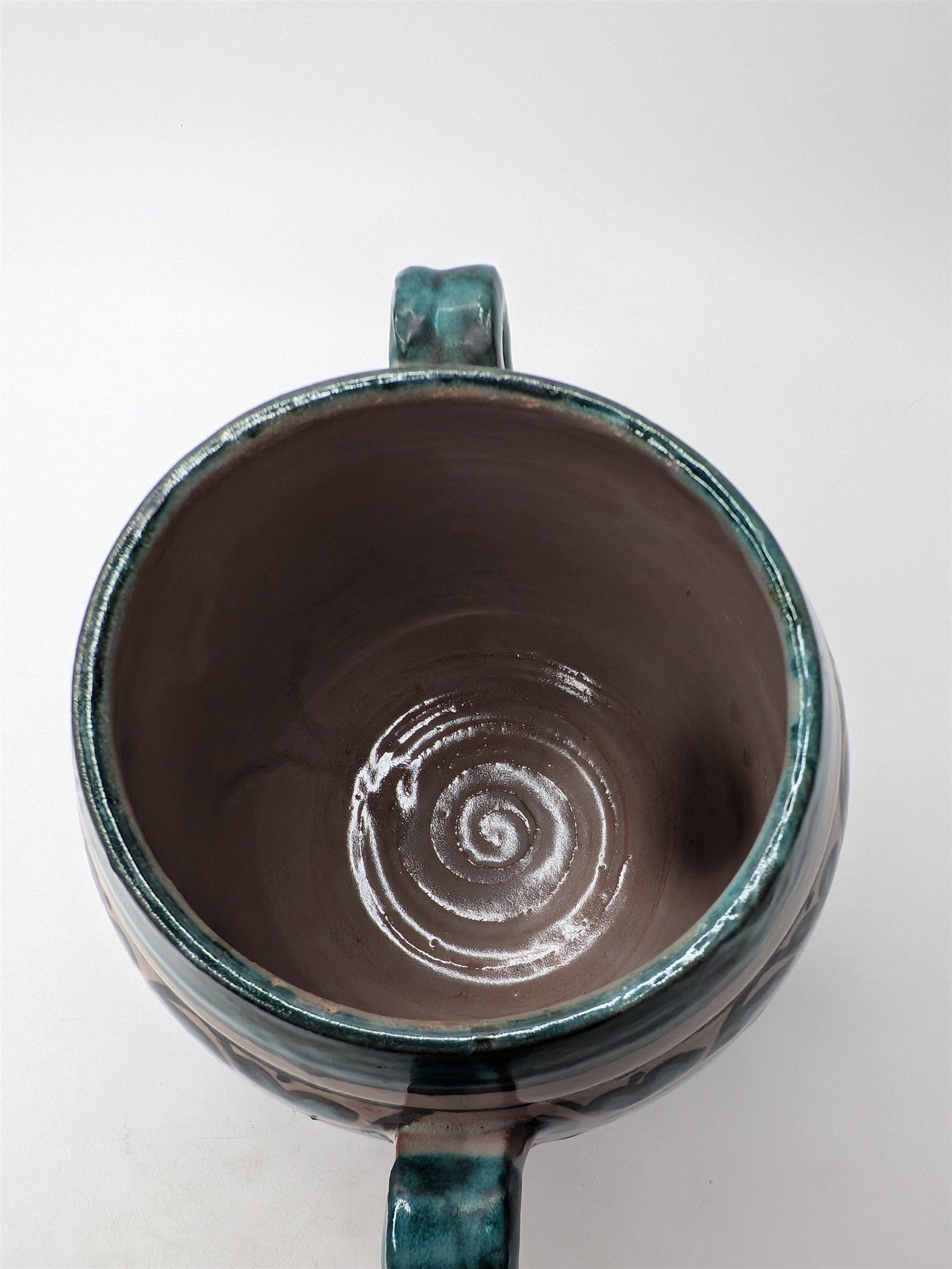 Arabic Pottery Handmade Covered Sugar Dish With Lid and Handles