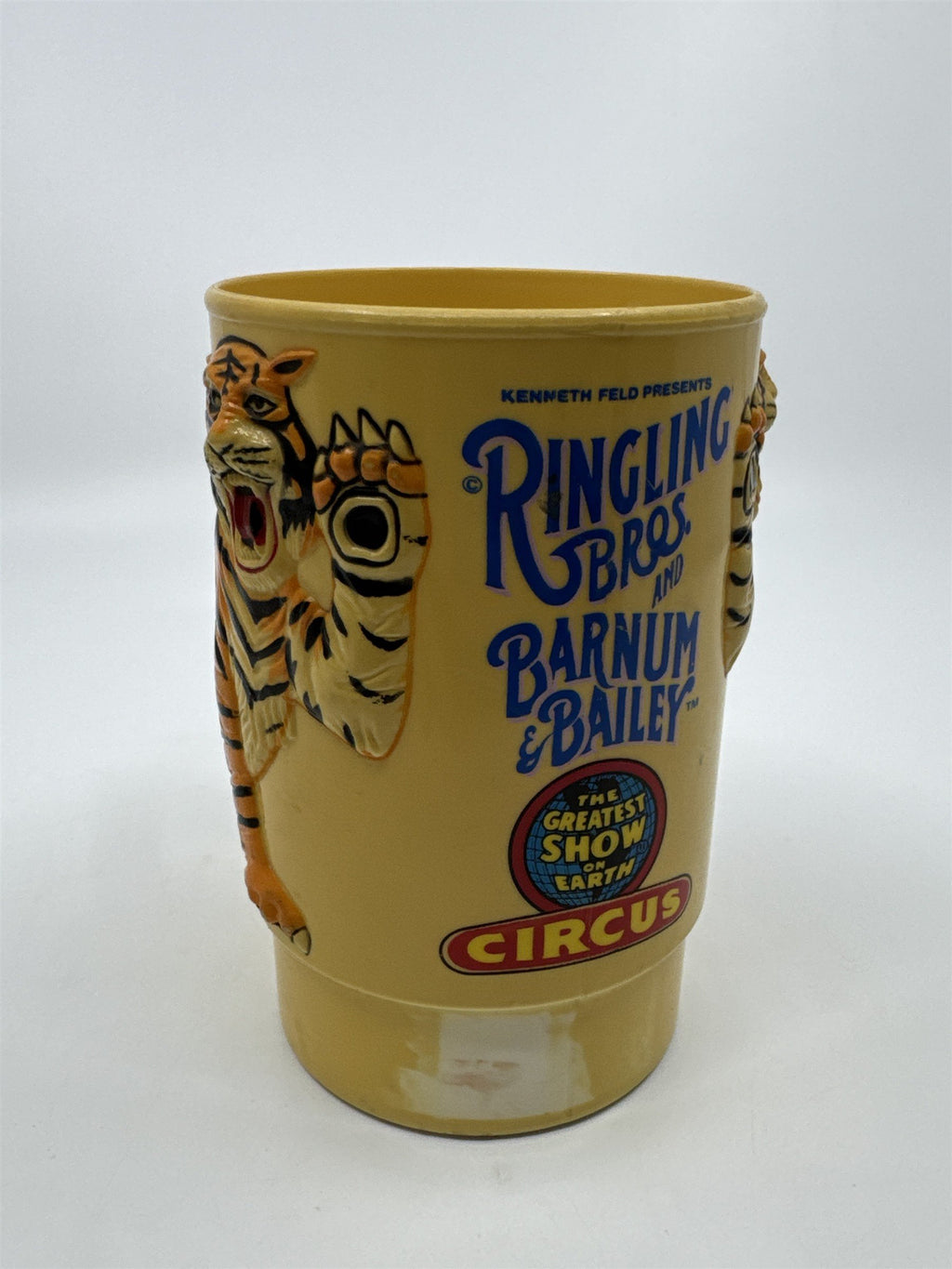 Vintage Ringling Bros. Barnum And Bailey Plastic Souvenir 3D Circus Mug Cup