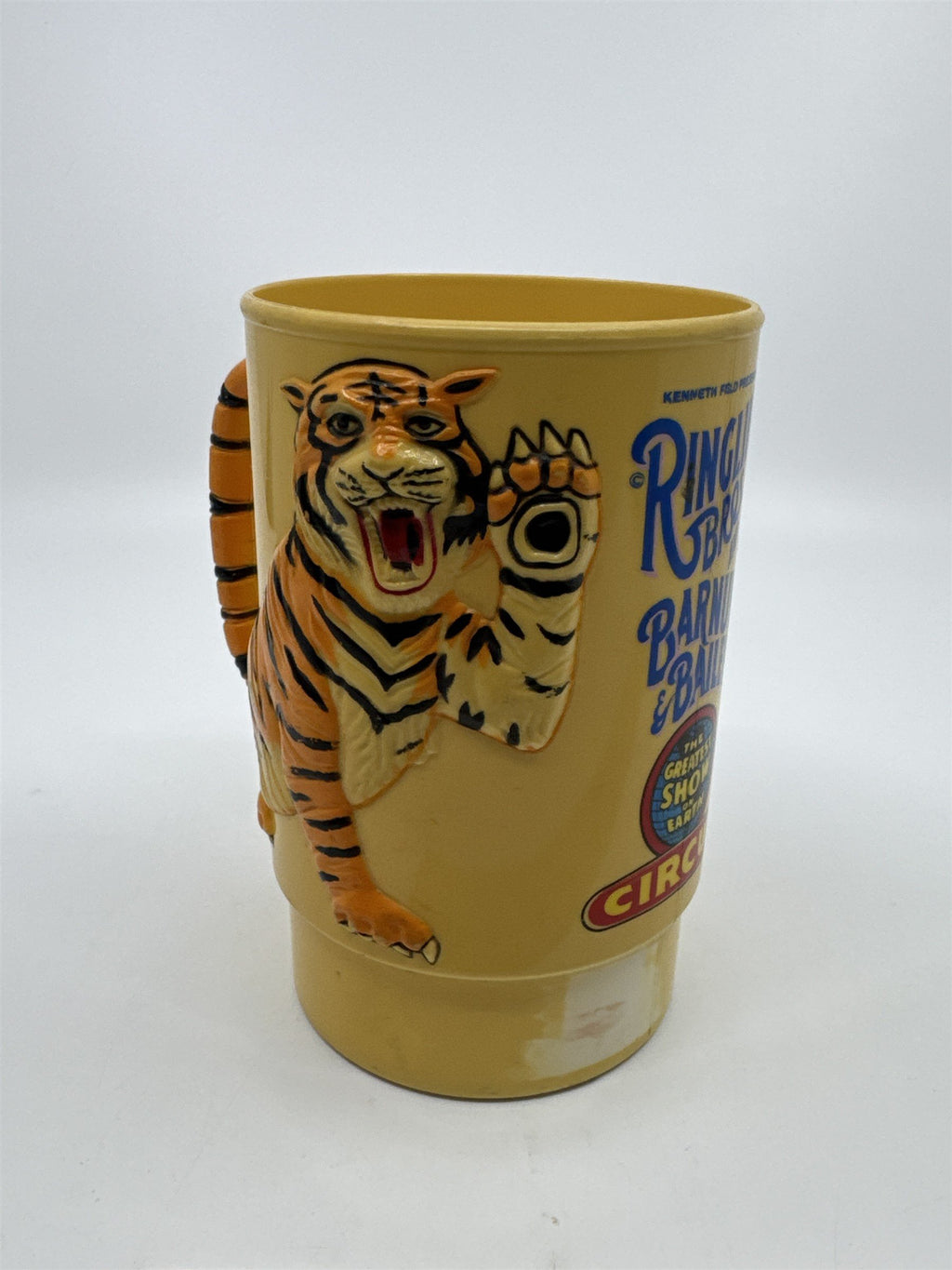 Vintage Ringling Bros. Barnum And Bailey Plastic Souvenir 3D Circus Mug Cup
