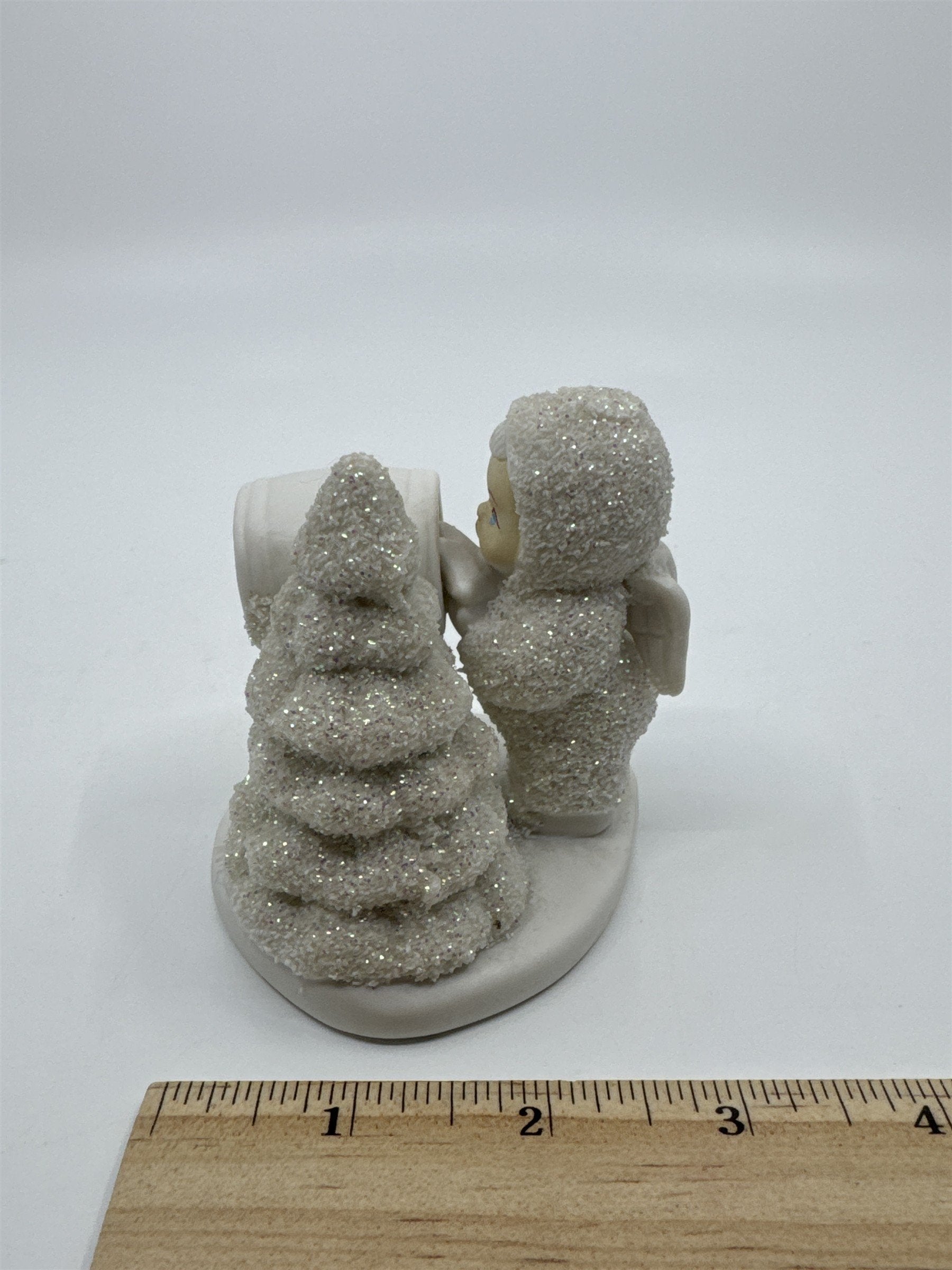 Department 56 Snowbabies White Glitter Figurine Mailbox Christmas Tree Decor