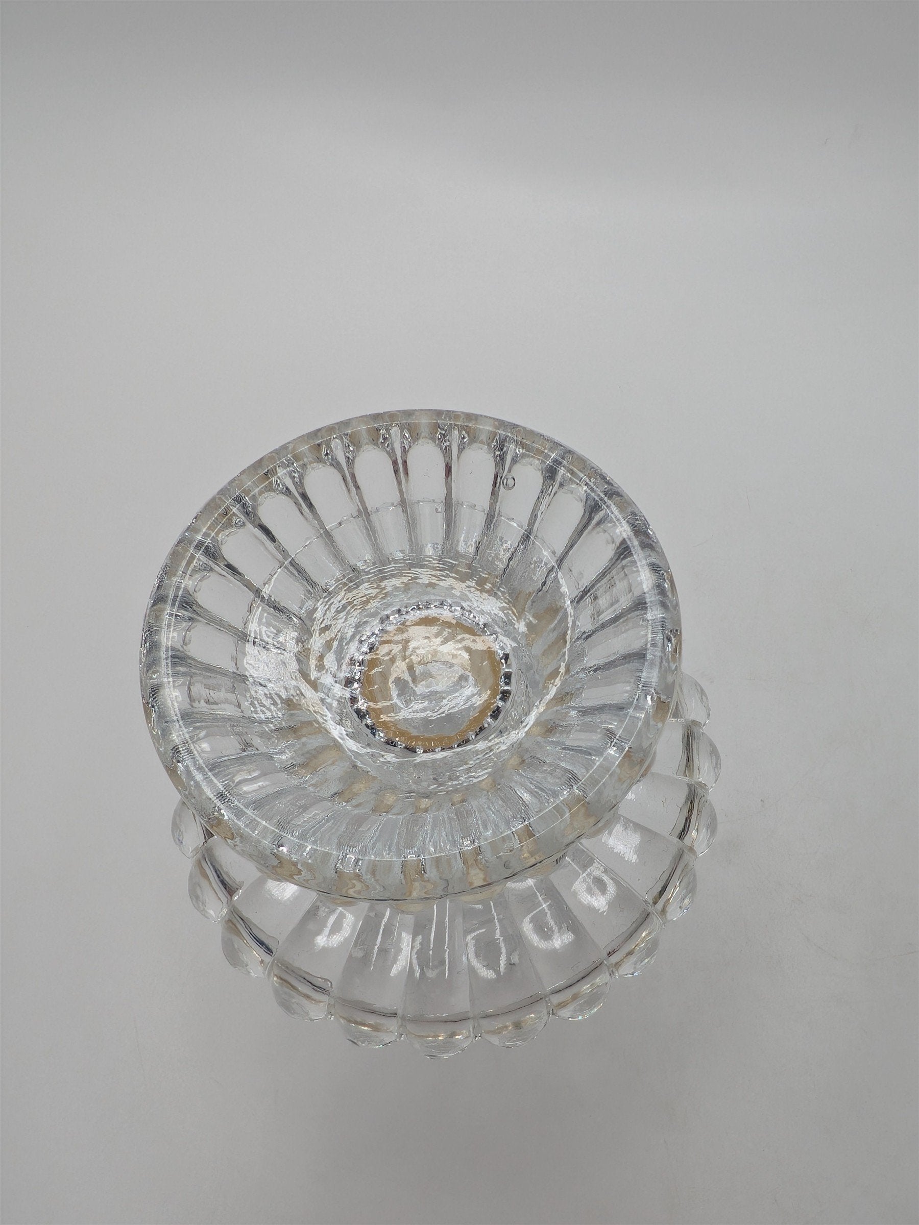 Vintage Party Lite Candle Holder Quilted Crystal Ornate Candle Holder Votive Cup