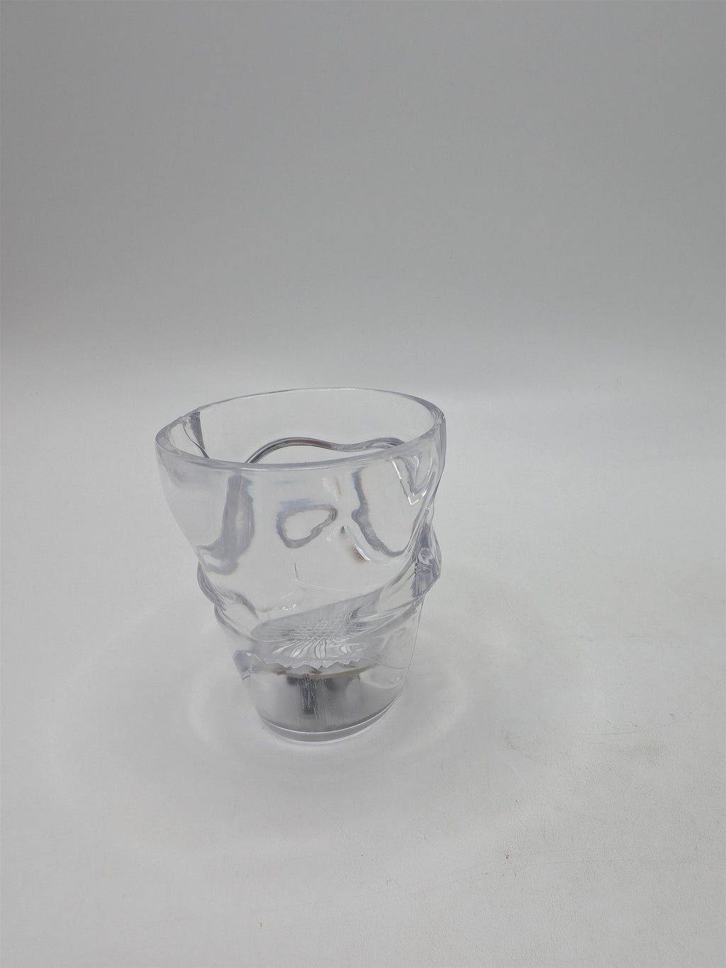 Vintage Nostalgic Hard Plastic Skull Shot Glass Lights Up *Needs New Batteries*