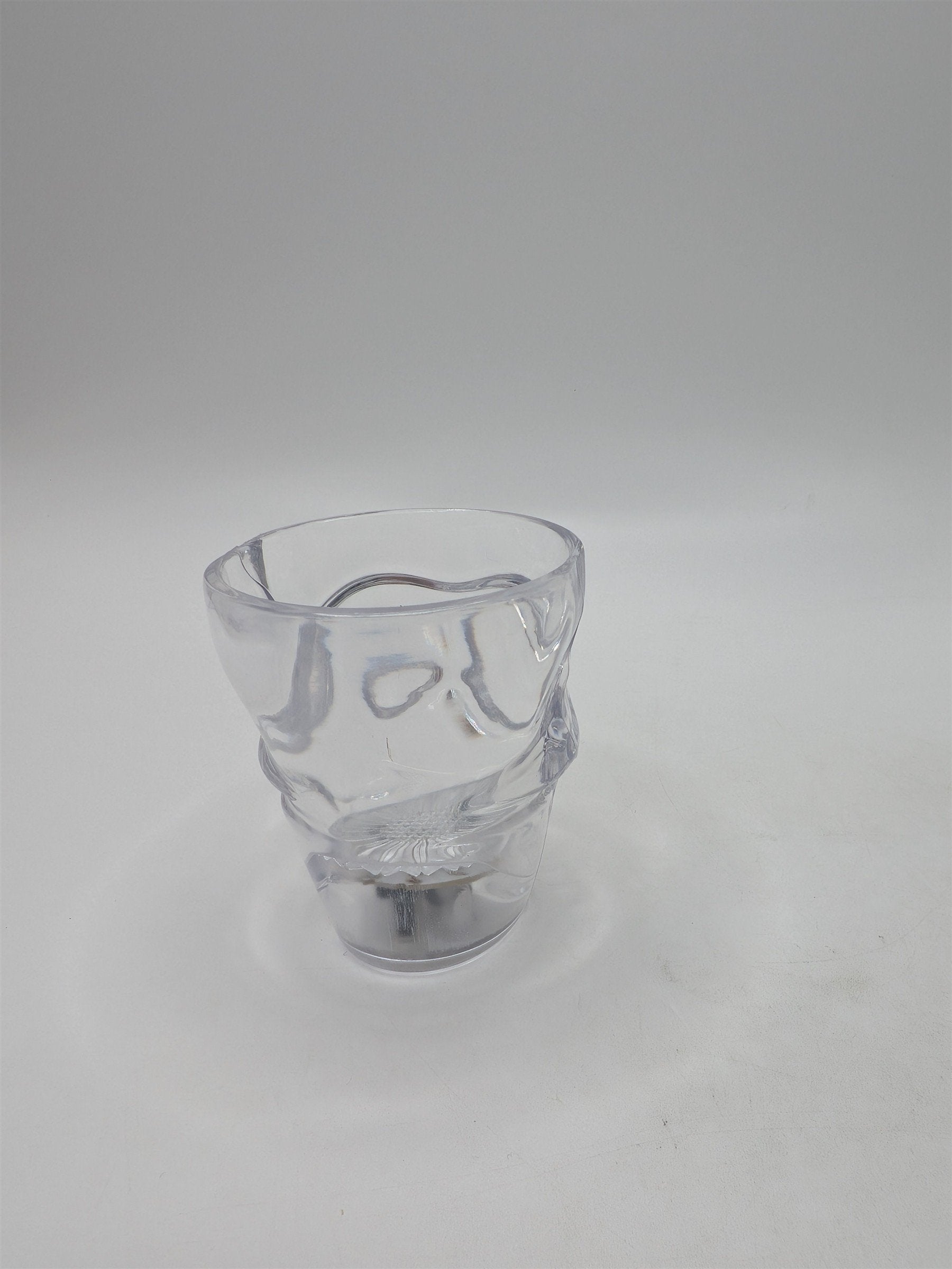 Vintage Nostalgic Hard Plastic Skull Shot Glass Lights Up *Needs New Batteries*