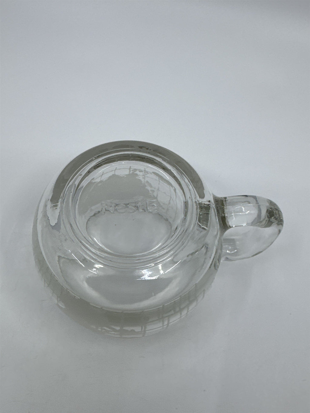Vintage Nestle Nescafe World Globe Frosted Glass Coffee Mug Cup