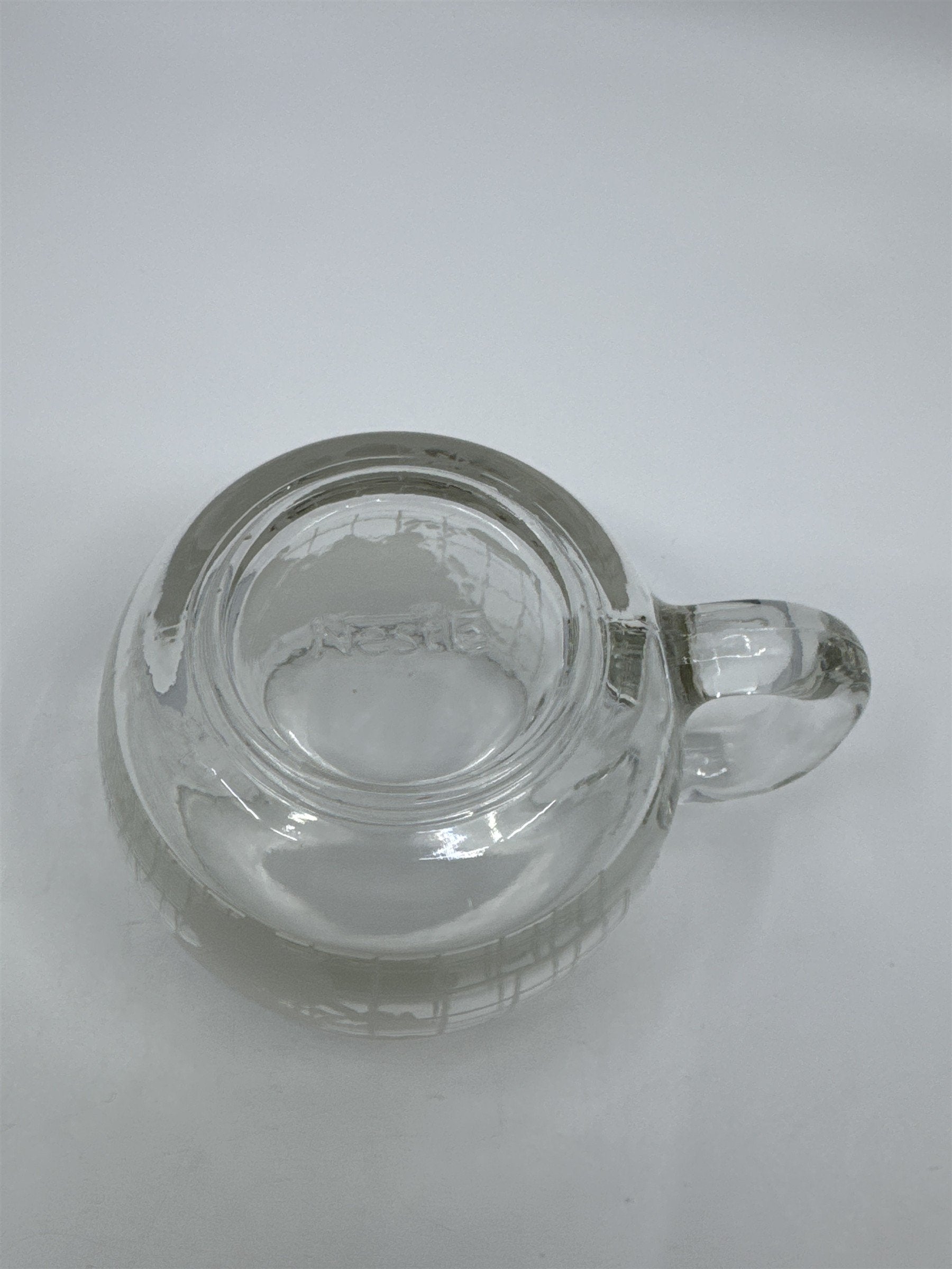Vintage Nestle Nescafe World Globe Frosted Glass Coffee Mug Cup