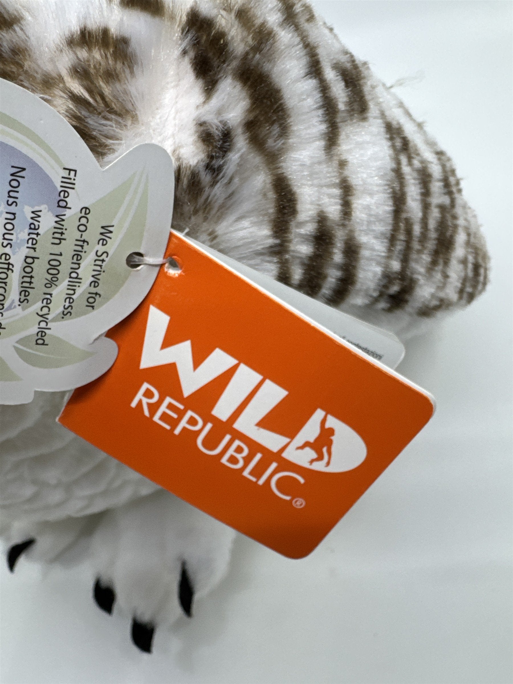 Wild Republic Plush White Snowy Owl Stuffed Animal Plush W/ Tags