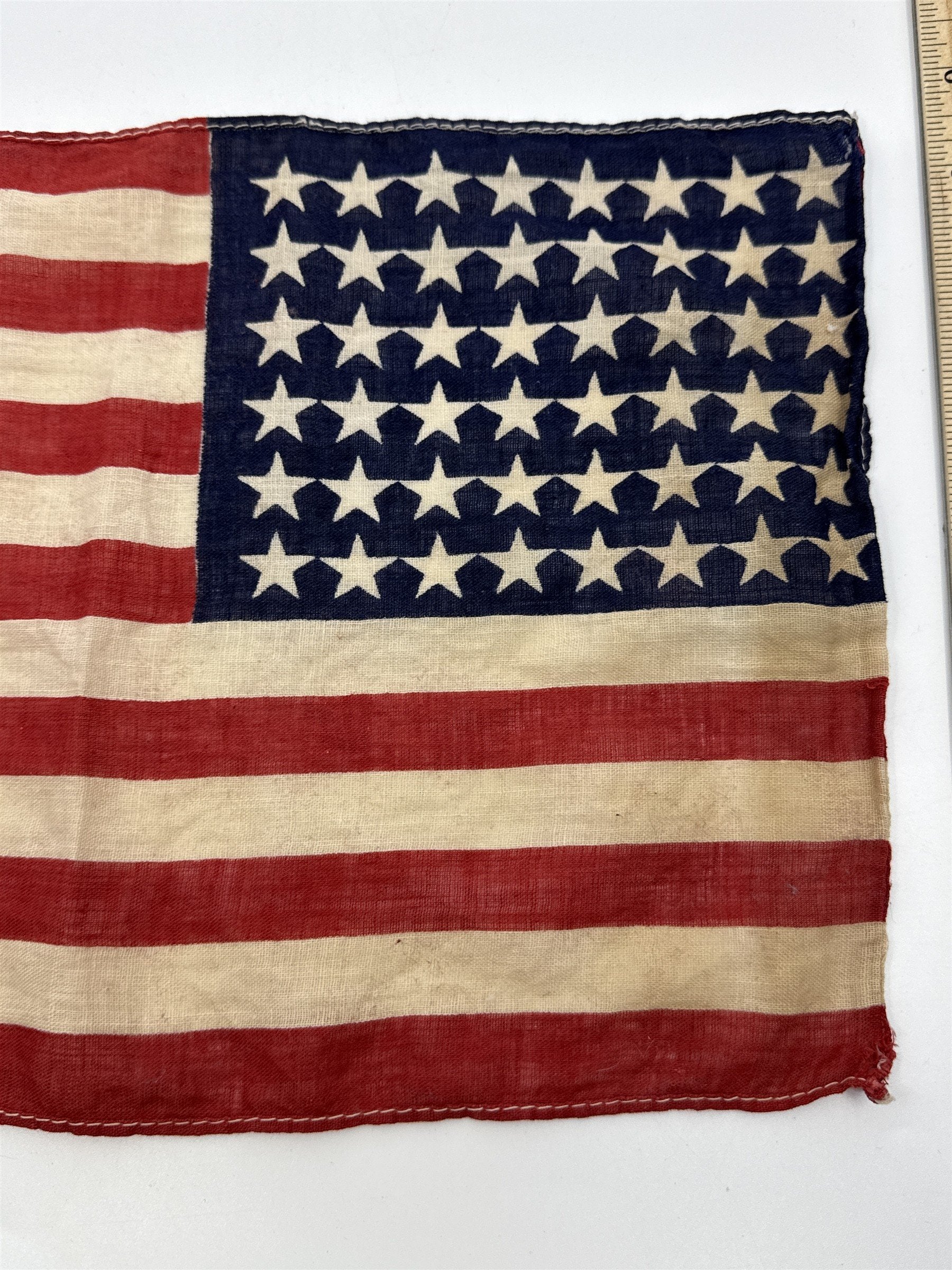 Vintage Small American Flag W/ 48 Stars Approx: 12 In X 8.5 In Patriotic Flag