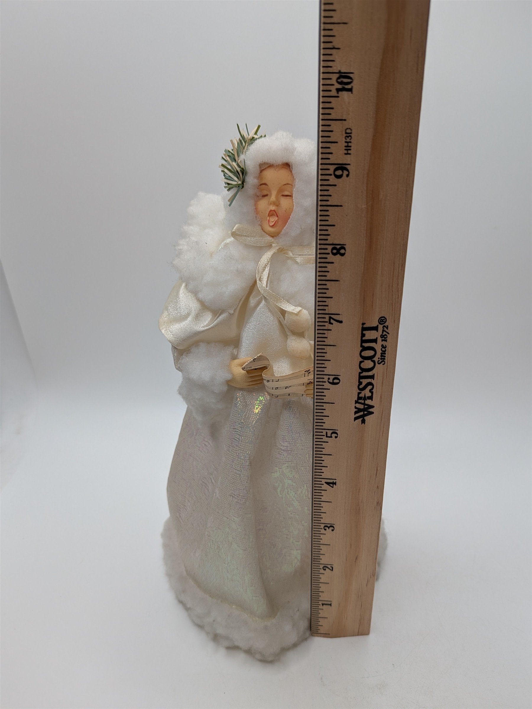 Vintage 9.5" Singing Christmas Caroler Tree Topper
