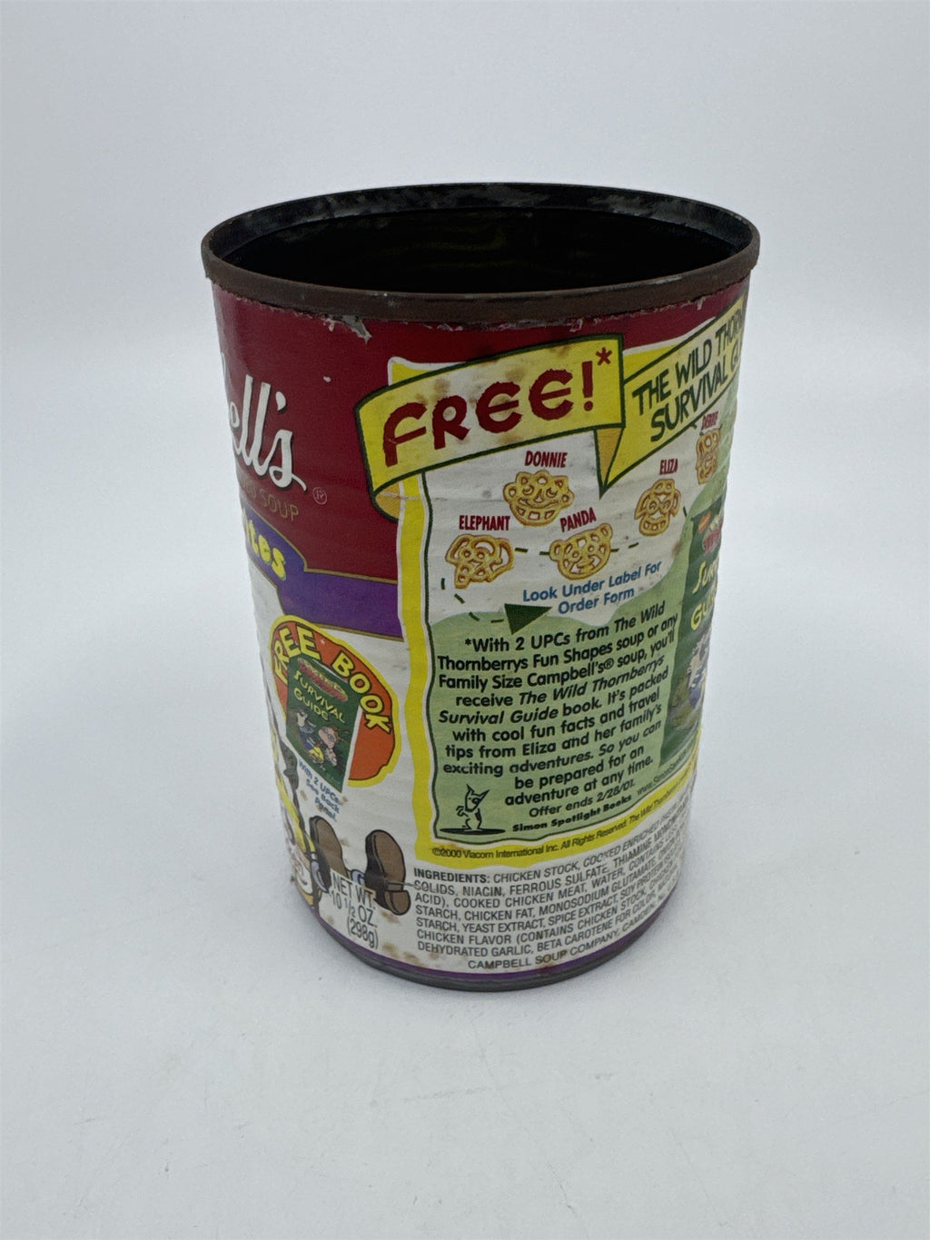 Vintage Empty Campbell's Soup Fun Favorites Fun Shapes The Wild Thornberrys
