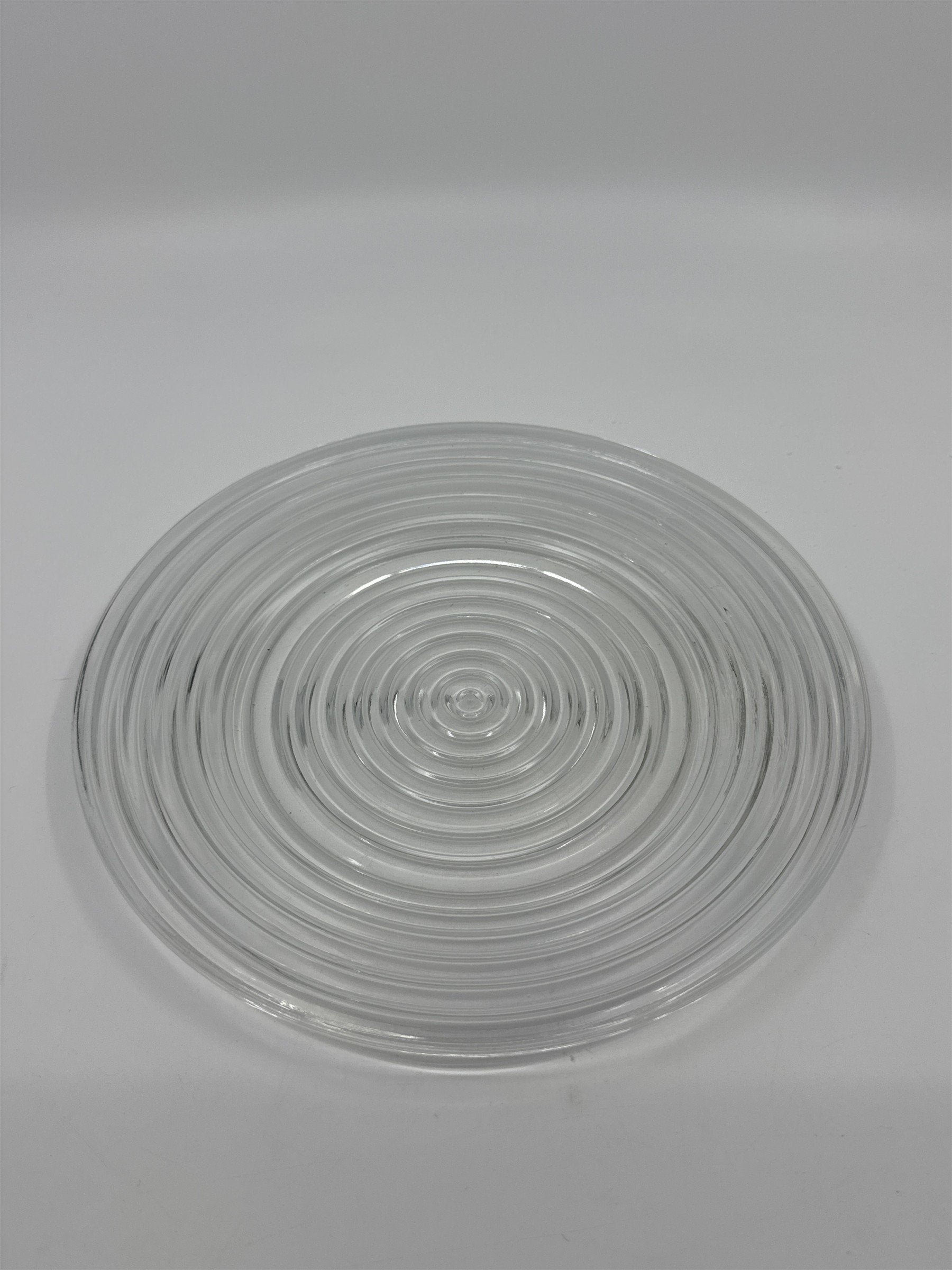 Vintage Anchor Hocking Bread/Dessert Plate Ribbed Clear Glass