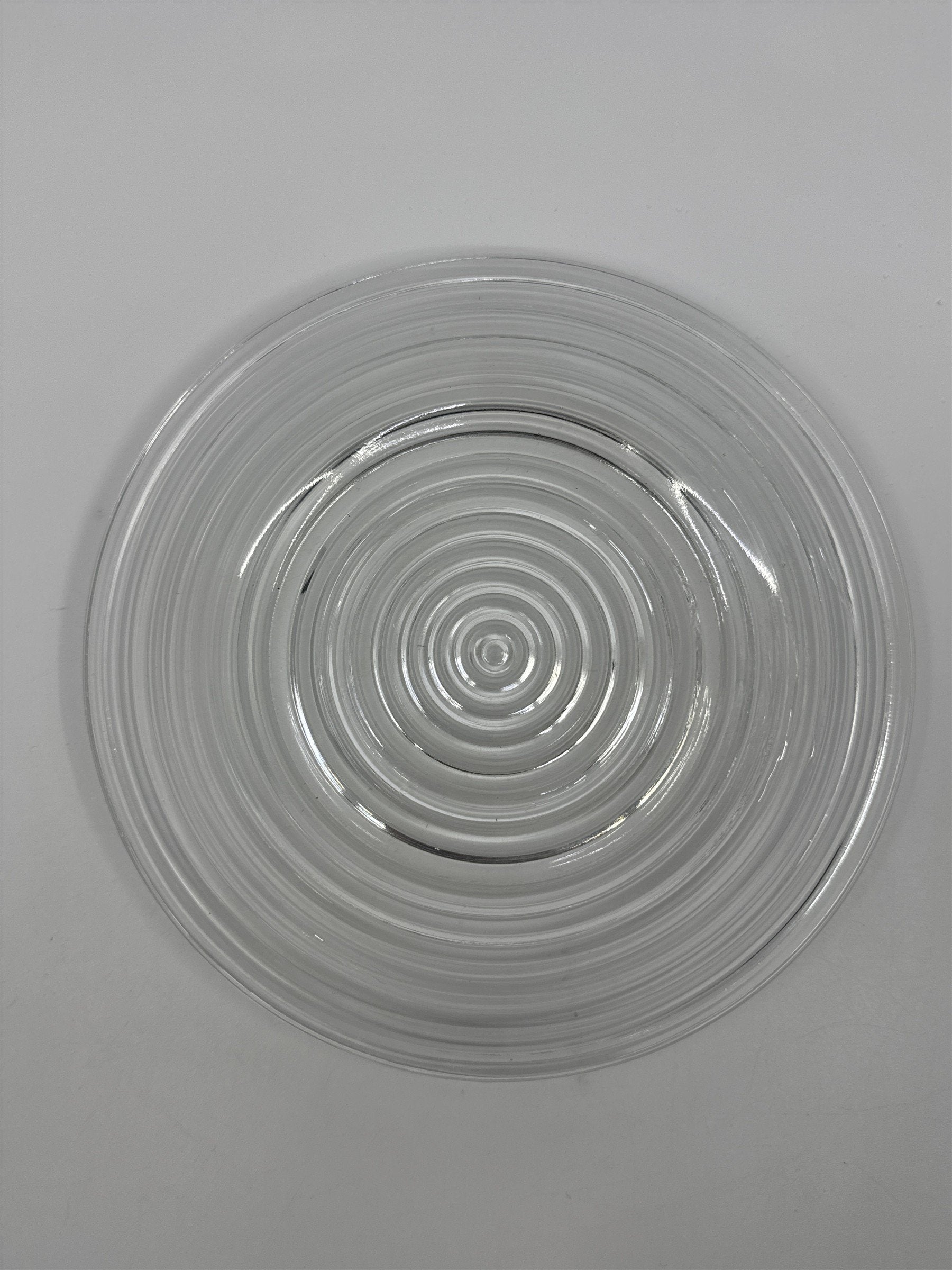 Vintage Anchor Hocking Bread/Dessert Plate Ribbed Clear Glass