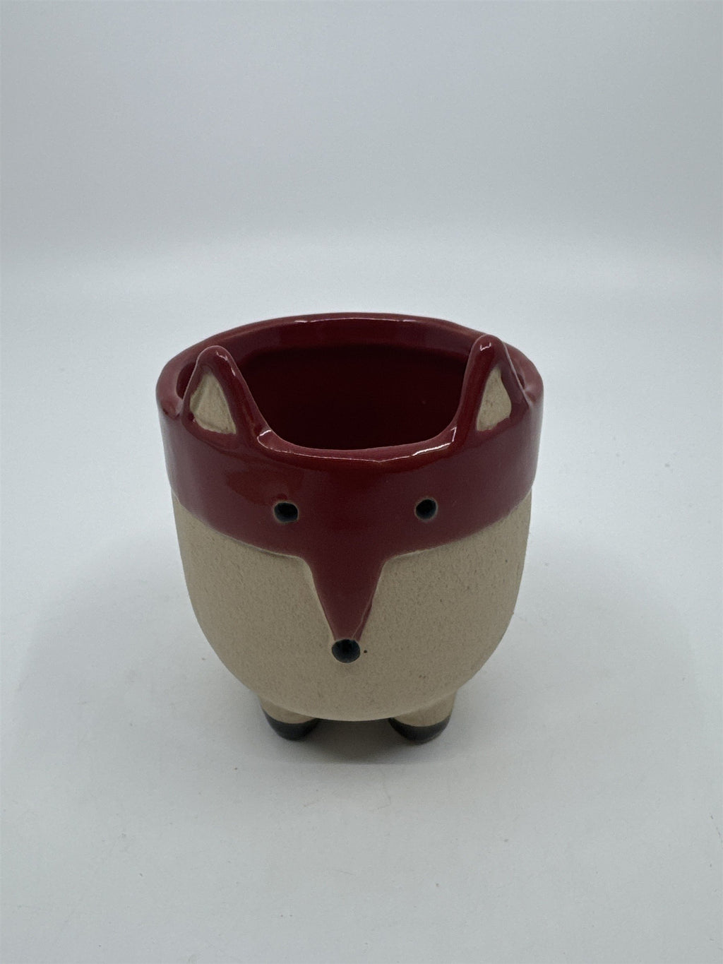 Woody, Small Red Fox Votive/Candle Holder/Planter Fall Forrest Woodsy Decor