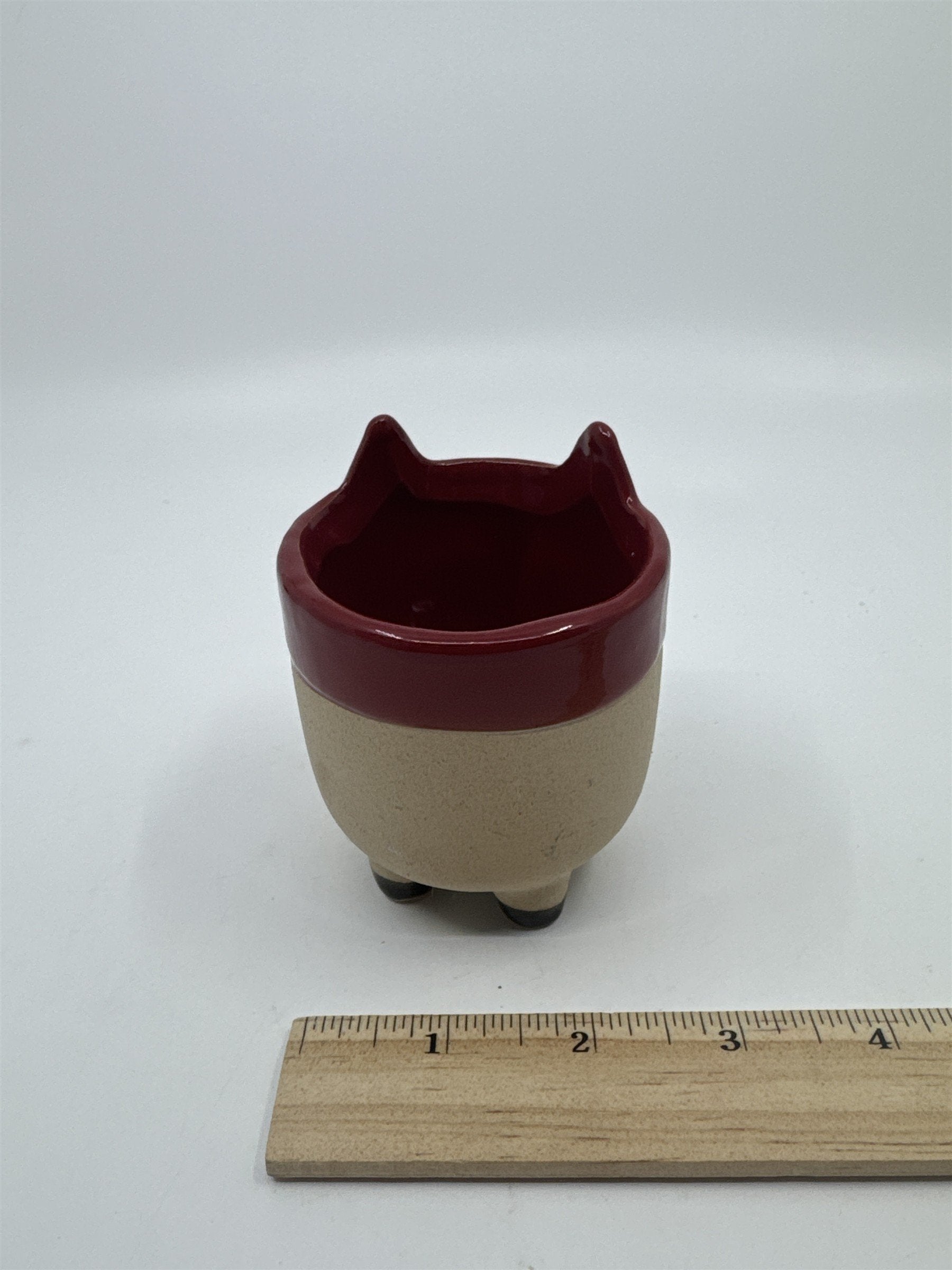 Woody, Small Red Fox Votive/Candle Holder/Planter Fall Forrest Woodsy Decor