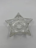 Vintage Clear Pressed Glass Star Shaped Votive Candle Holder