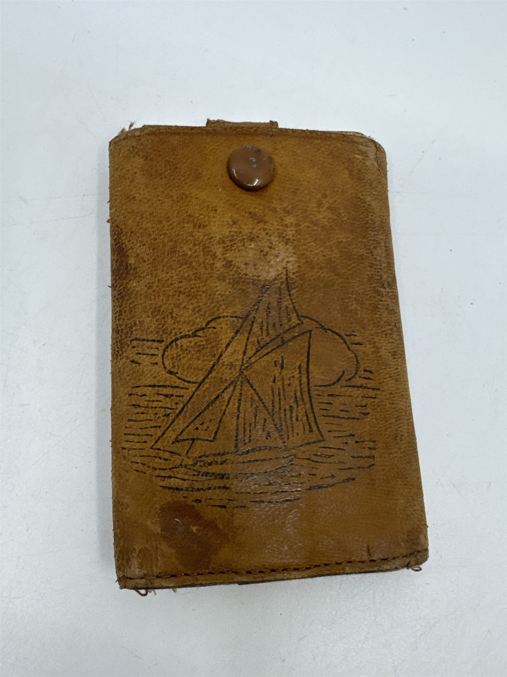 Vintage Genuine Leather Coney Island N.Y. Souvenir Travel Key Holder/Wallet