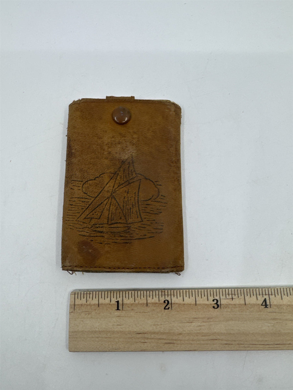 Vintage Genuine Leather Coney Island N.Y. Souvenir Travel Key Holder/Wallet