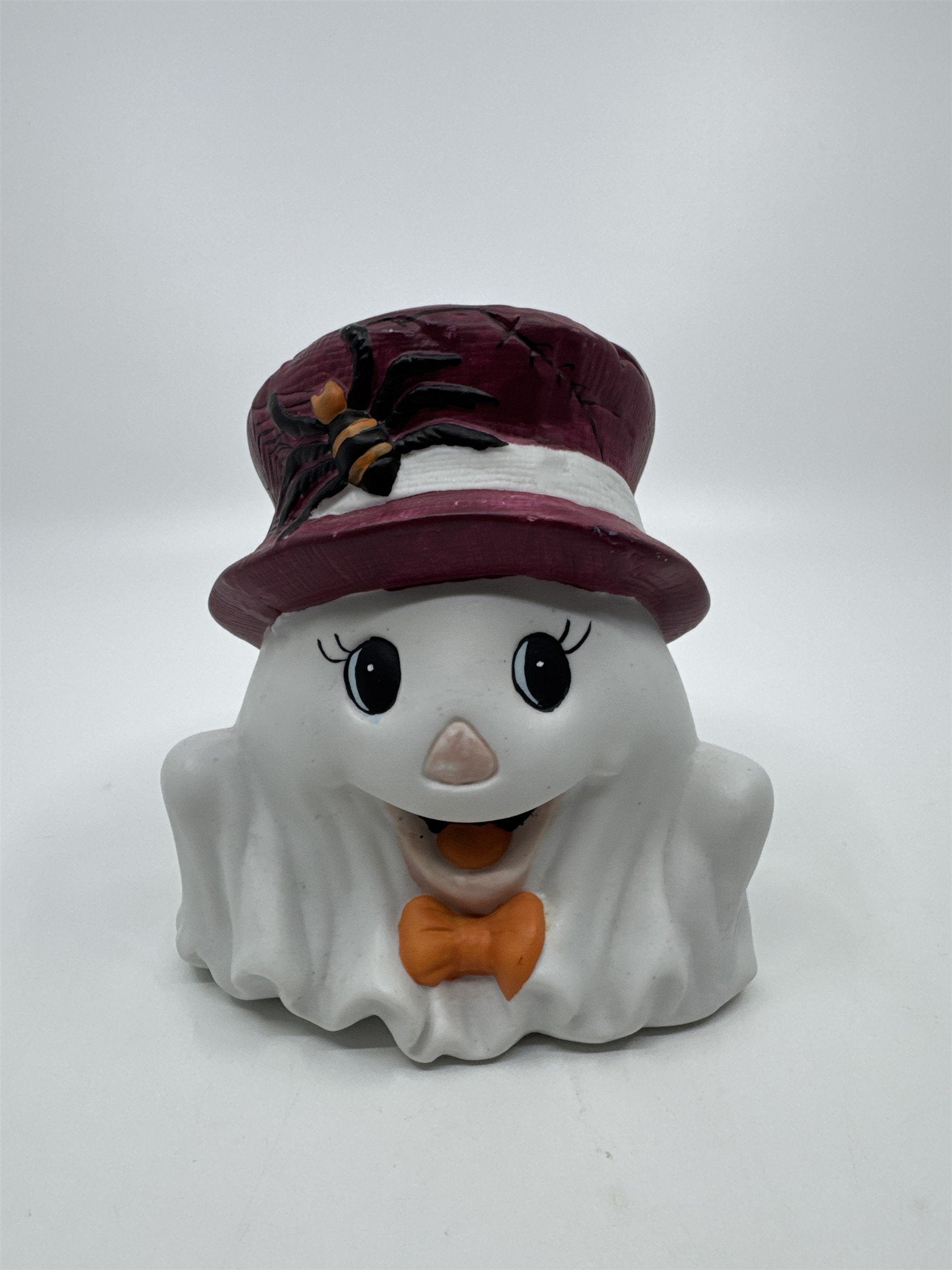 Vintage Ceramic Halloween Ghost Figurine Table Light Light Cord Not Included