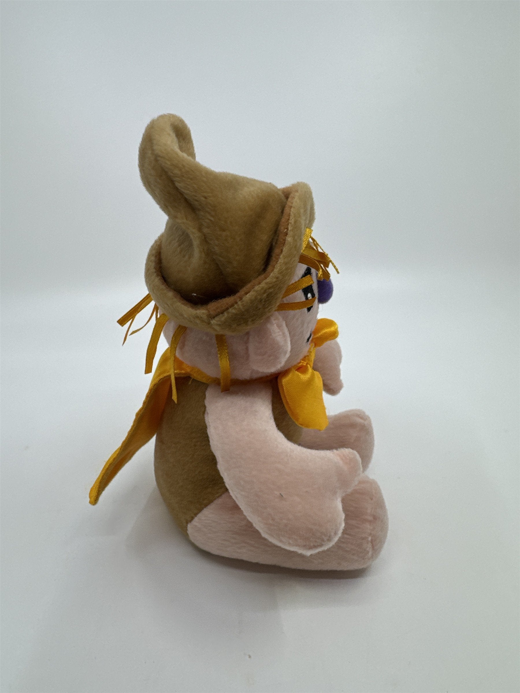 Vintage Polyester Scarecrow Plush W/ Yellow Bowtie And Cape