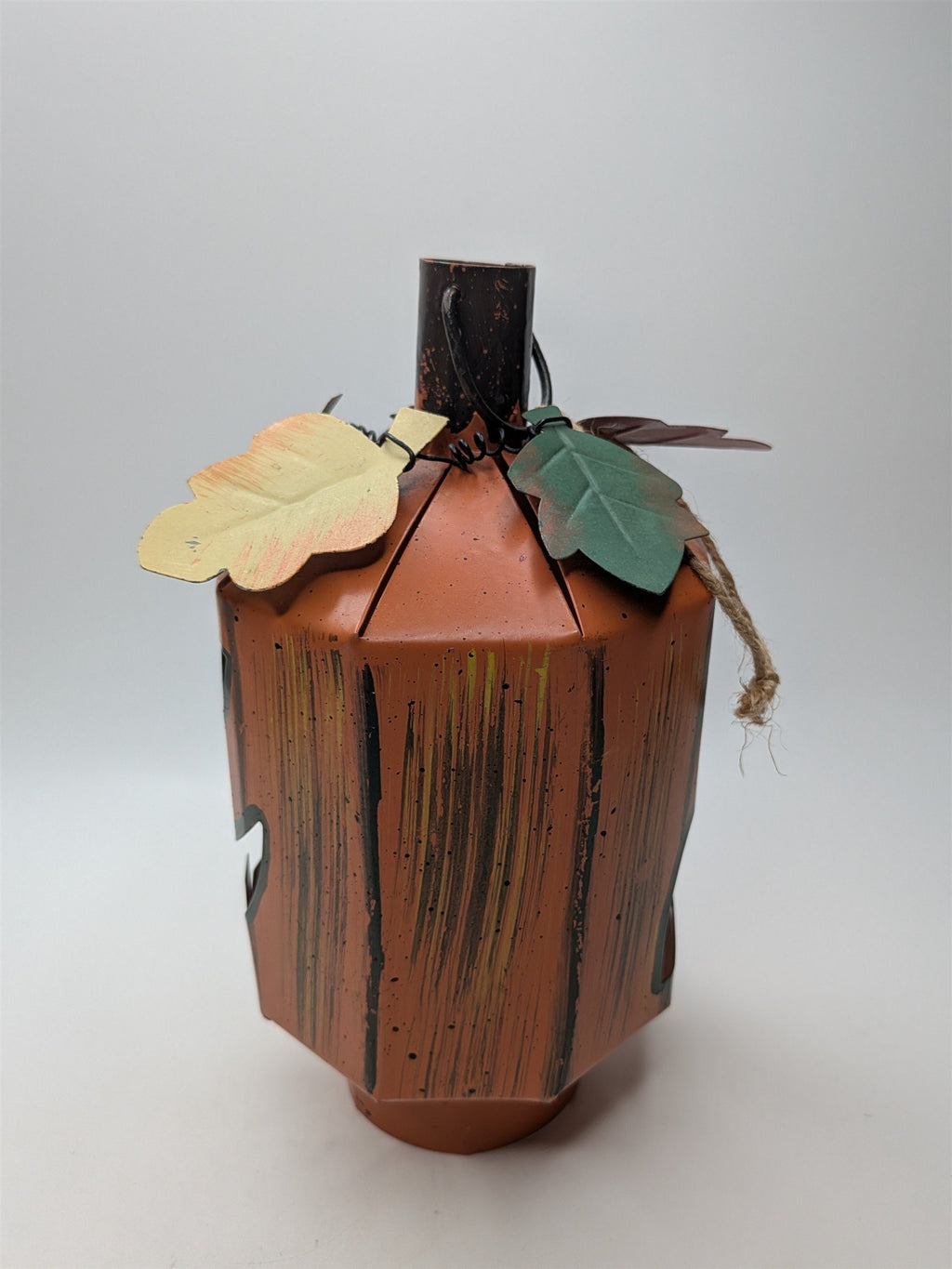 Metal Jack-O-Lantern Pumpkin Lantern Tea Light Holder Halloween Decor Rustic