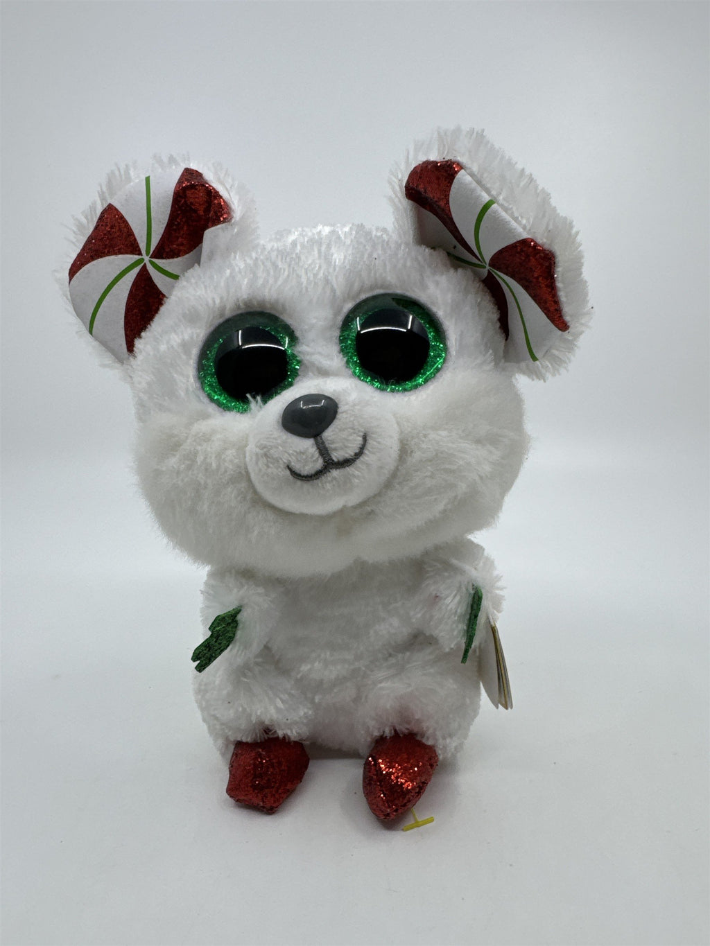 TY Beanie Boos Christmas Stuffed Toy Plush Chimney Mouse *Stained