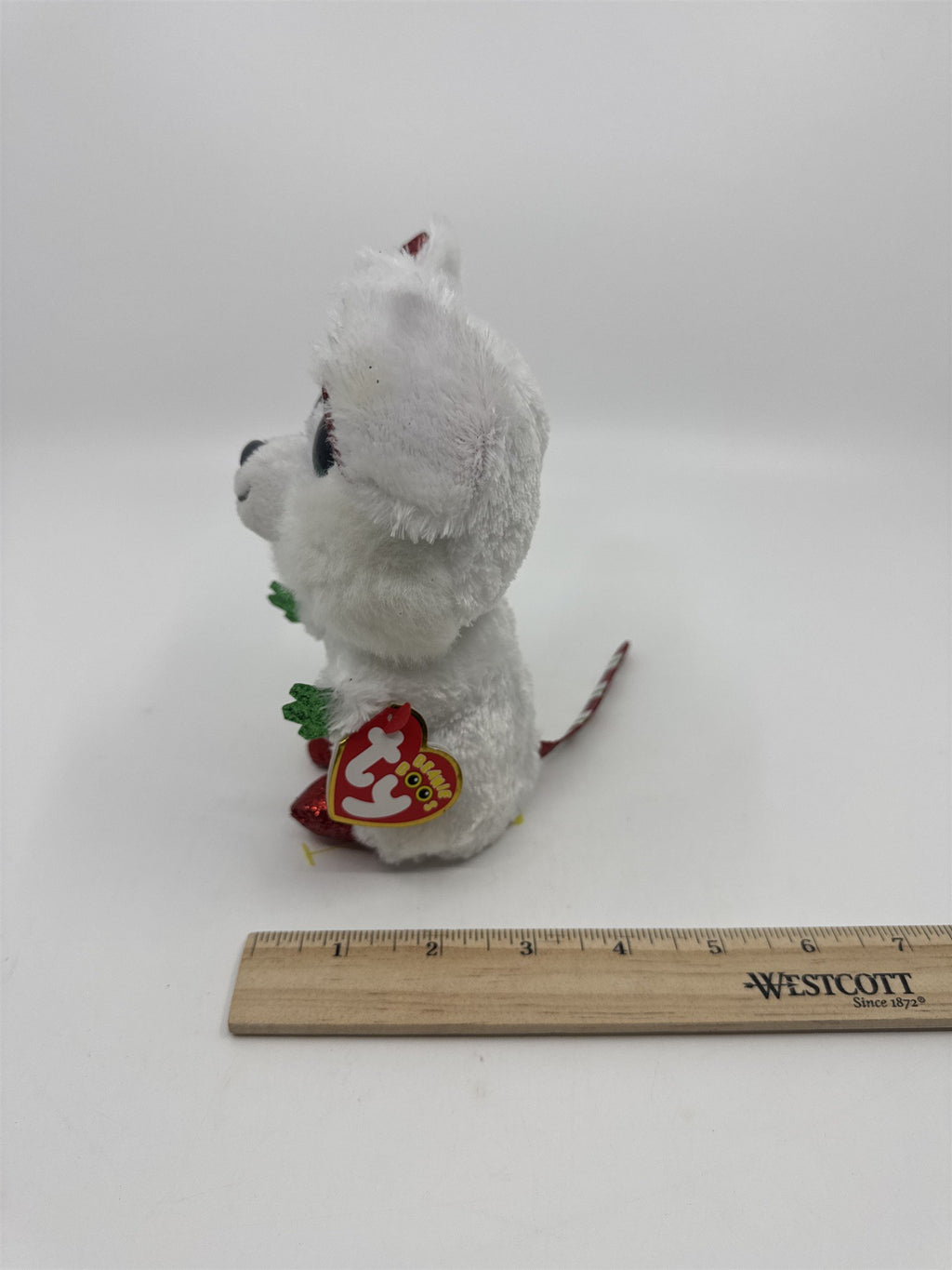 TY Beanie Boos Christmas Stuffed Toy Plush Chimney Mouse *Stained