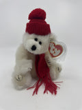 TY Beanie Baby Peppermint The Bear Whited Stuffed Plush Attic Treasures Plush