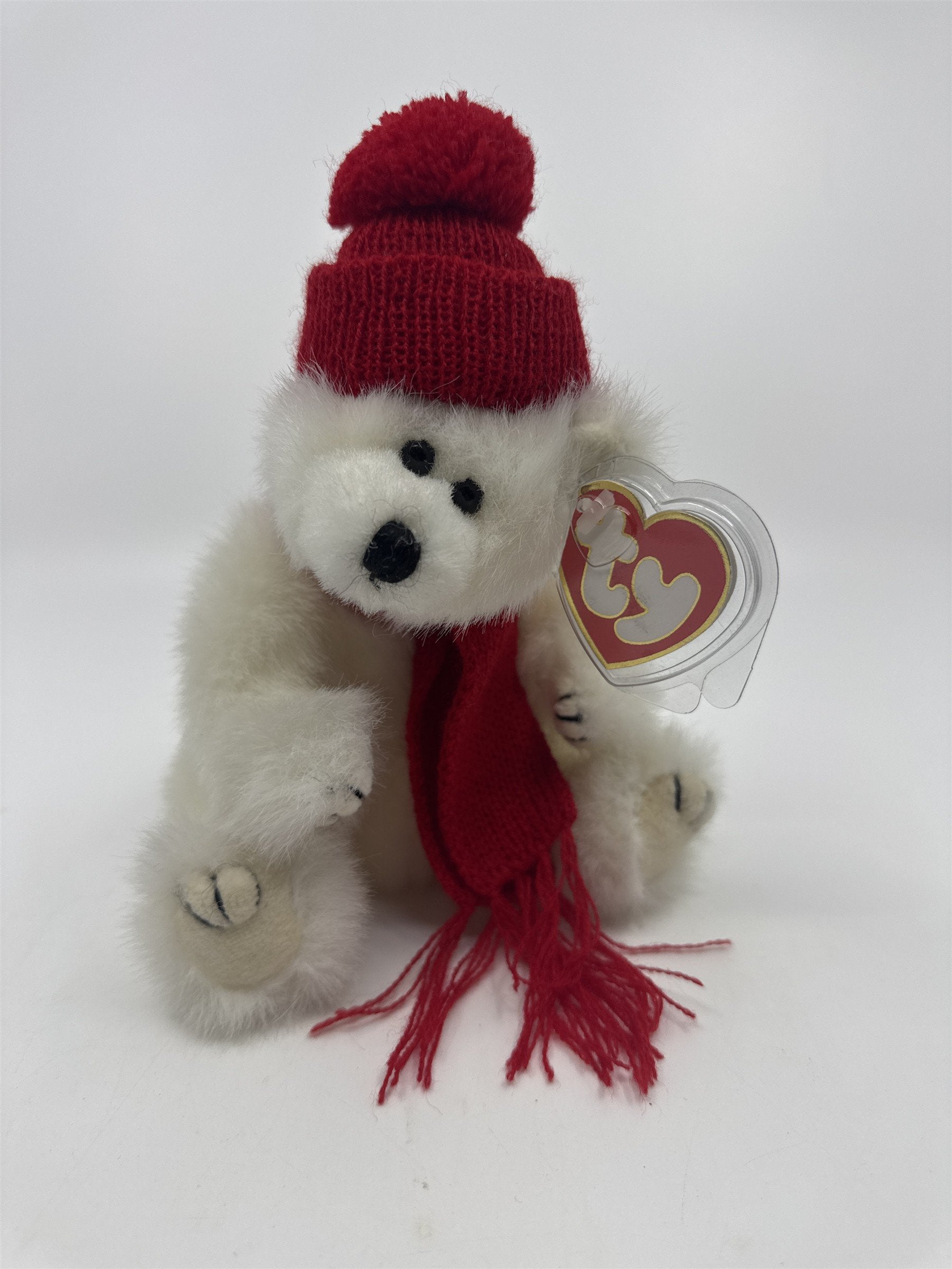 TY Beanie Baby Peppermint The Bear Whited Stuffed Plush Attic Treasures Plush