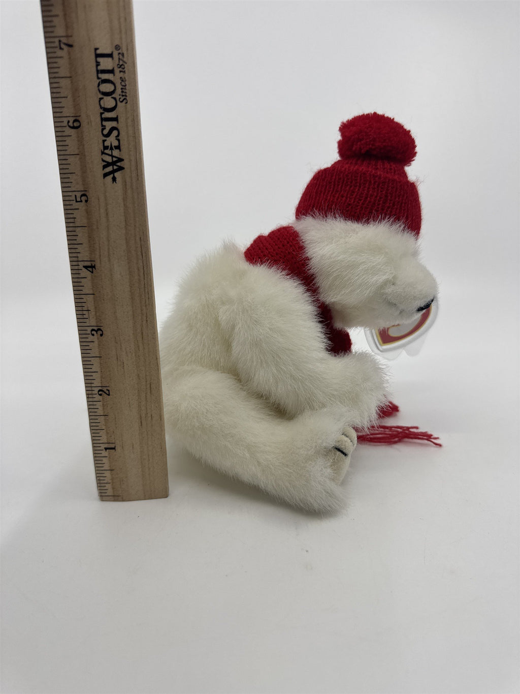 TY Beanie Baby Peppermint The Bear Whited Stuffed Plush Attic Treasures Plush