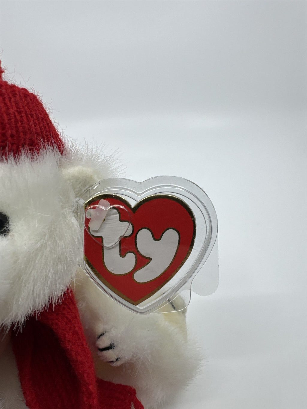 TY Beanie Baby Peppermint The Bear Whited Stuffed Plush Attic Treasures Plush