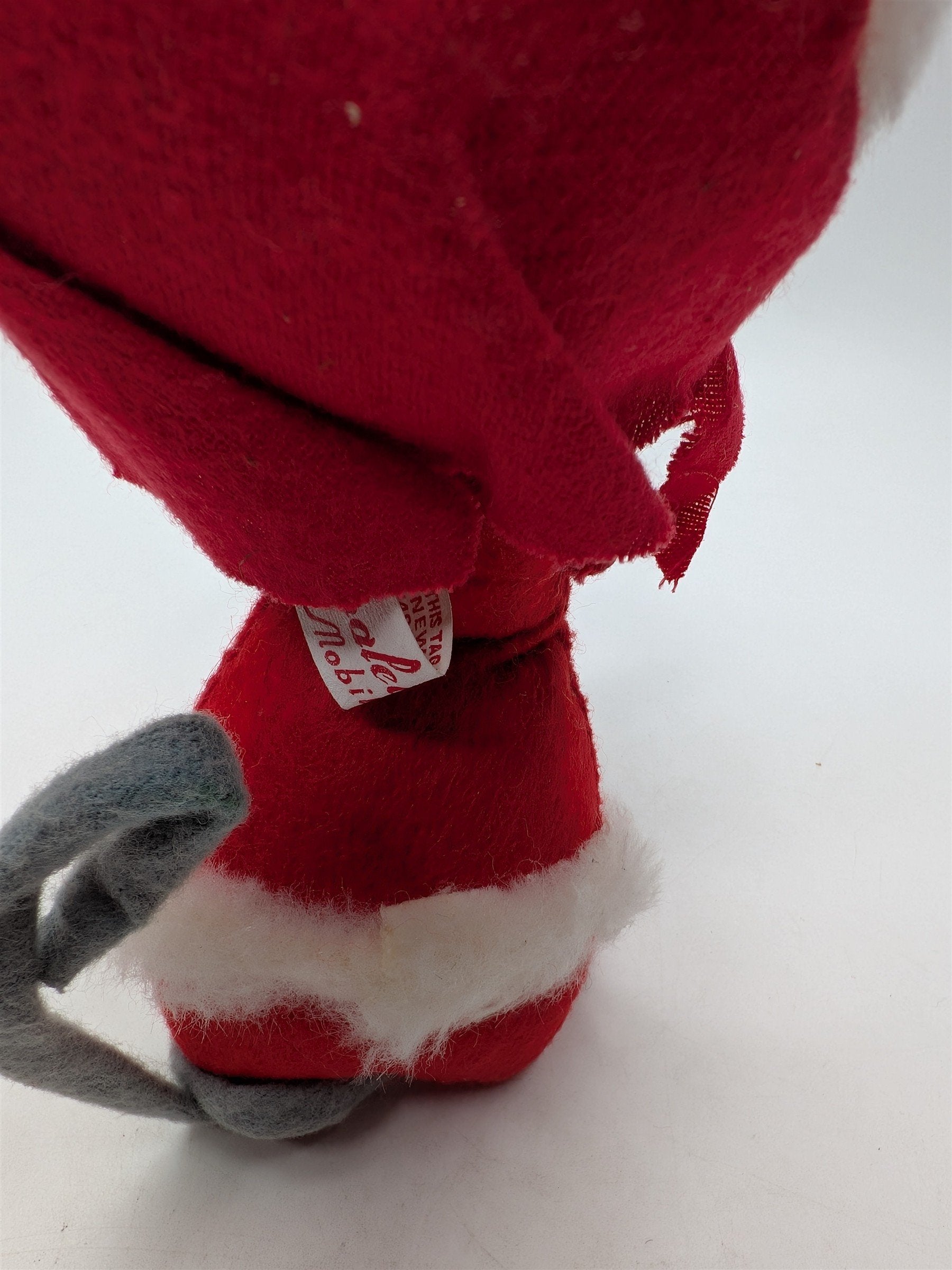 Vintage Annalee 1965 Mobilitee Santa Mouse Doll Felt Christmas Decor Holly Berry