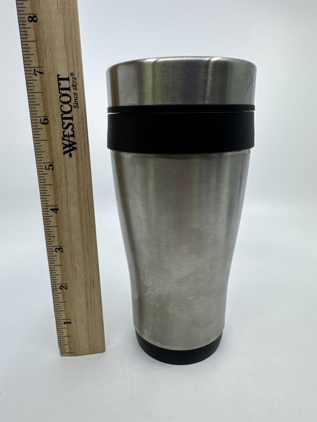 Bates Motel And Haunted Hayride Silver And Black Travel Mug **Rust By Rim