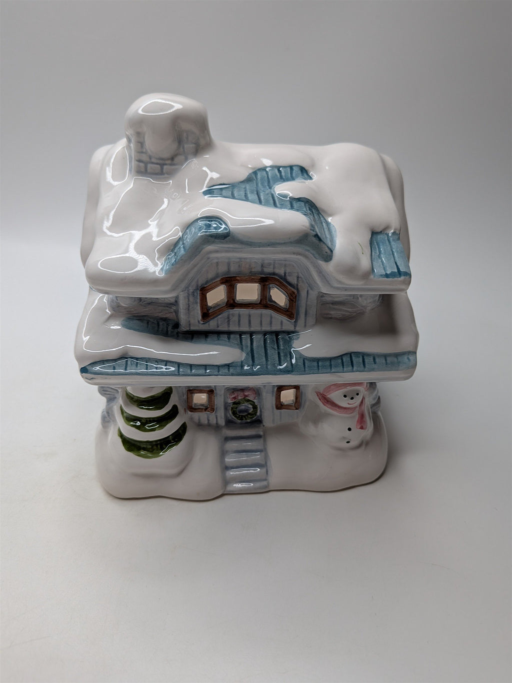Vintage Holland Floral Inc Christmas Holiday Village House Tealight Candle Hold