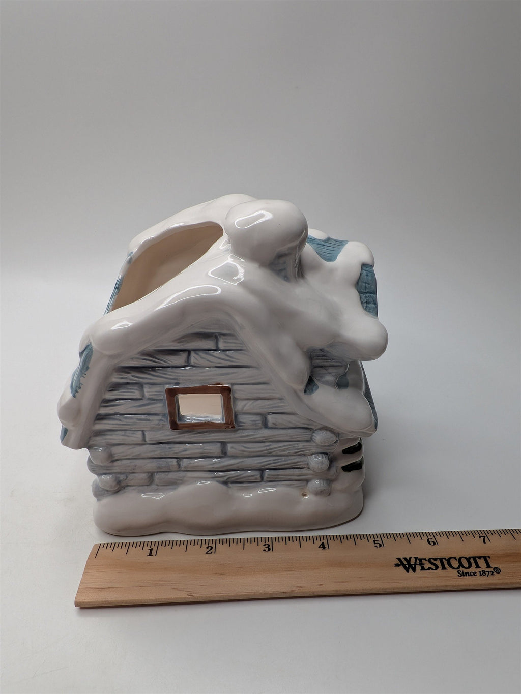 Vintage Holland Floral Inc Christmas Holiday Village House Tealight Candle Hold