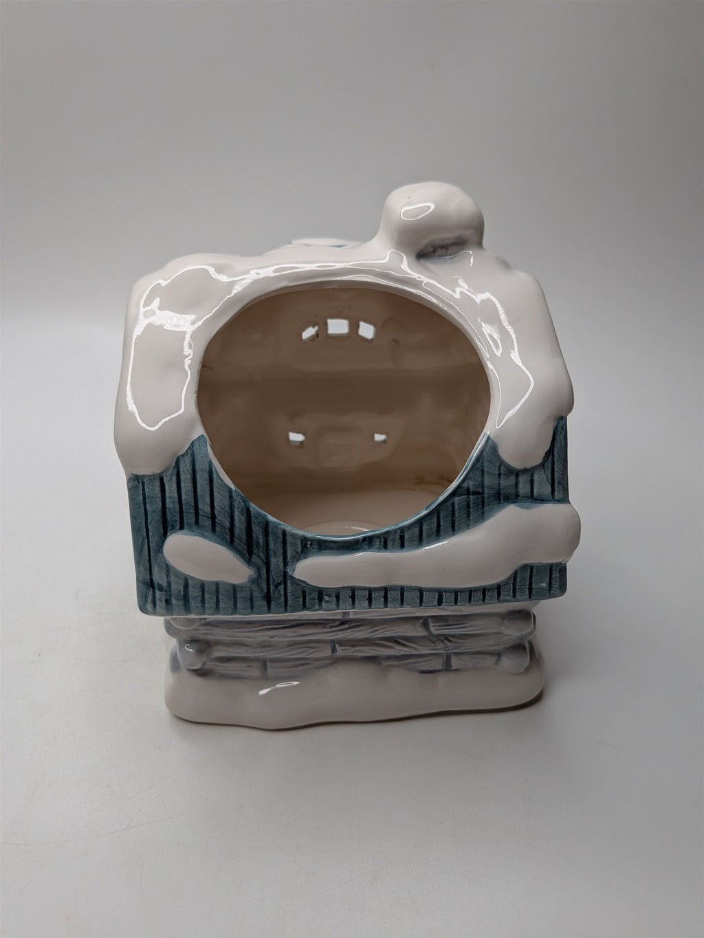 Vintage Holland Floral Inc Christmas Holiday Village House Tealight Candle Hold