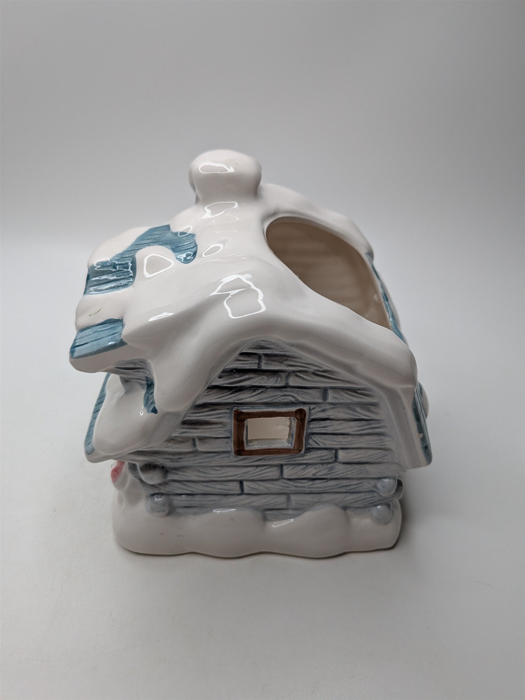 Vintage Holland Floral Inc Christmas Holiday Village House Tealight Candle Hold