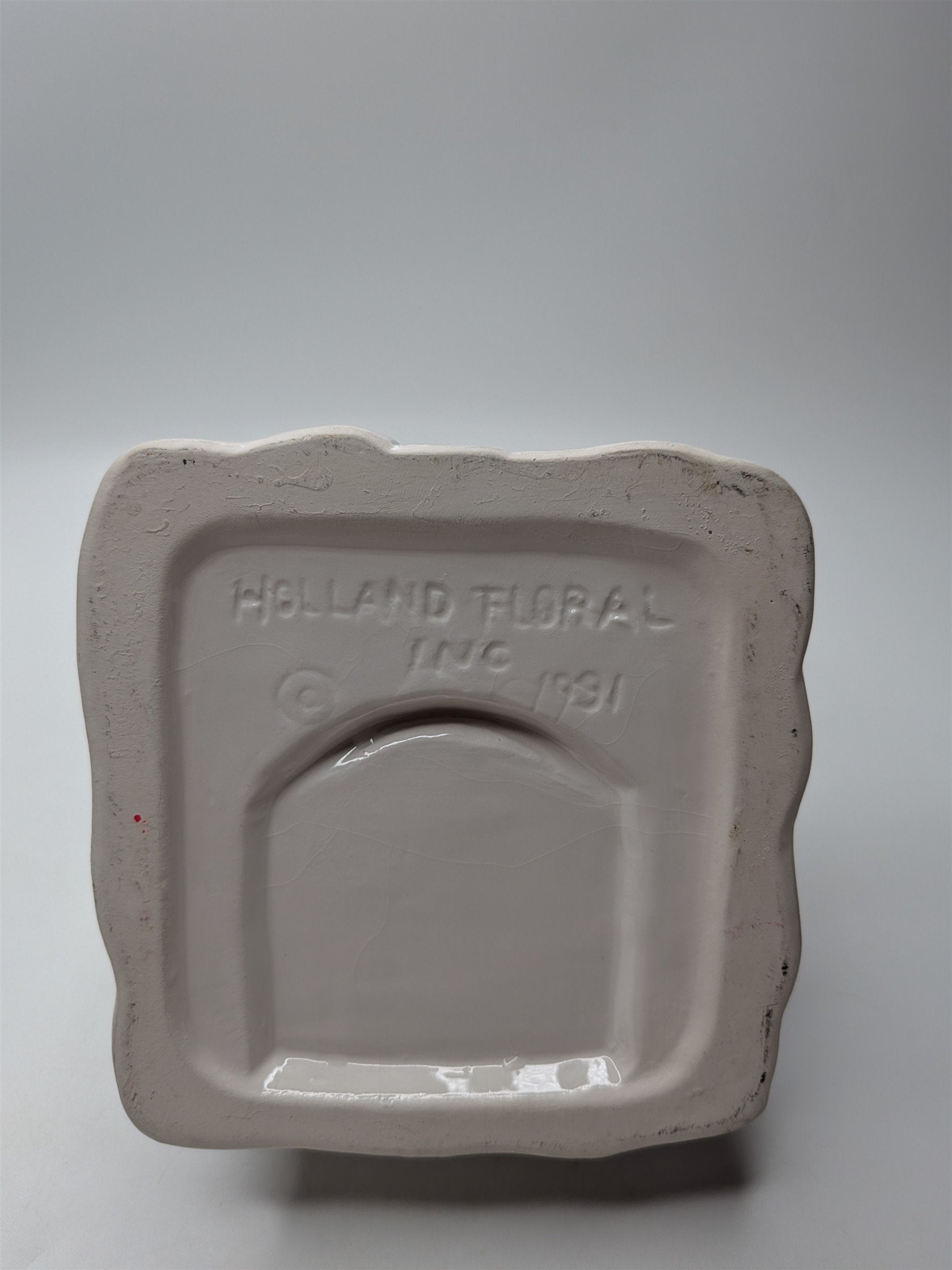 Vintage Holland Floral Inc Christmas Holiday Village House Tealight Candle Hold