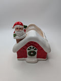 Vintage Inarco Japan Santa Claus Down the Chimney Planter Read Trim 5"