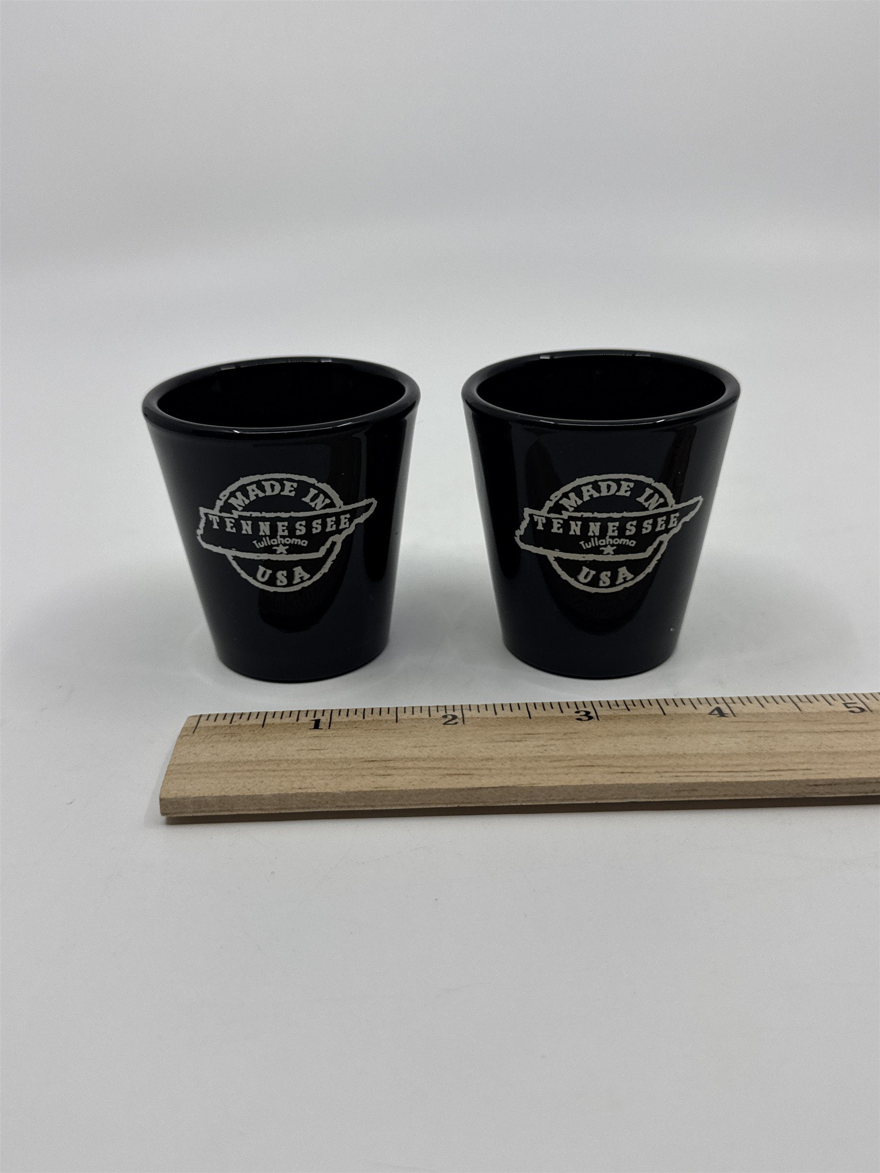 Set Of Two George Dickel Tennessee Sippin' Whisky Black Shotglasses