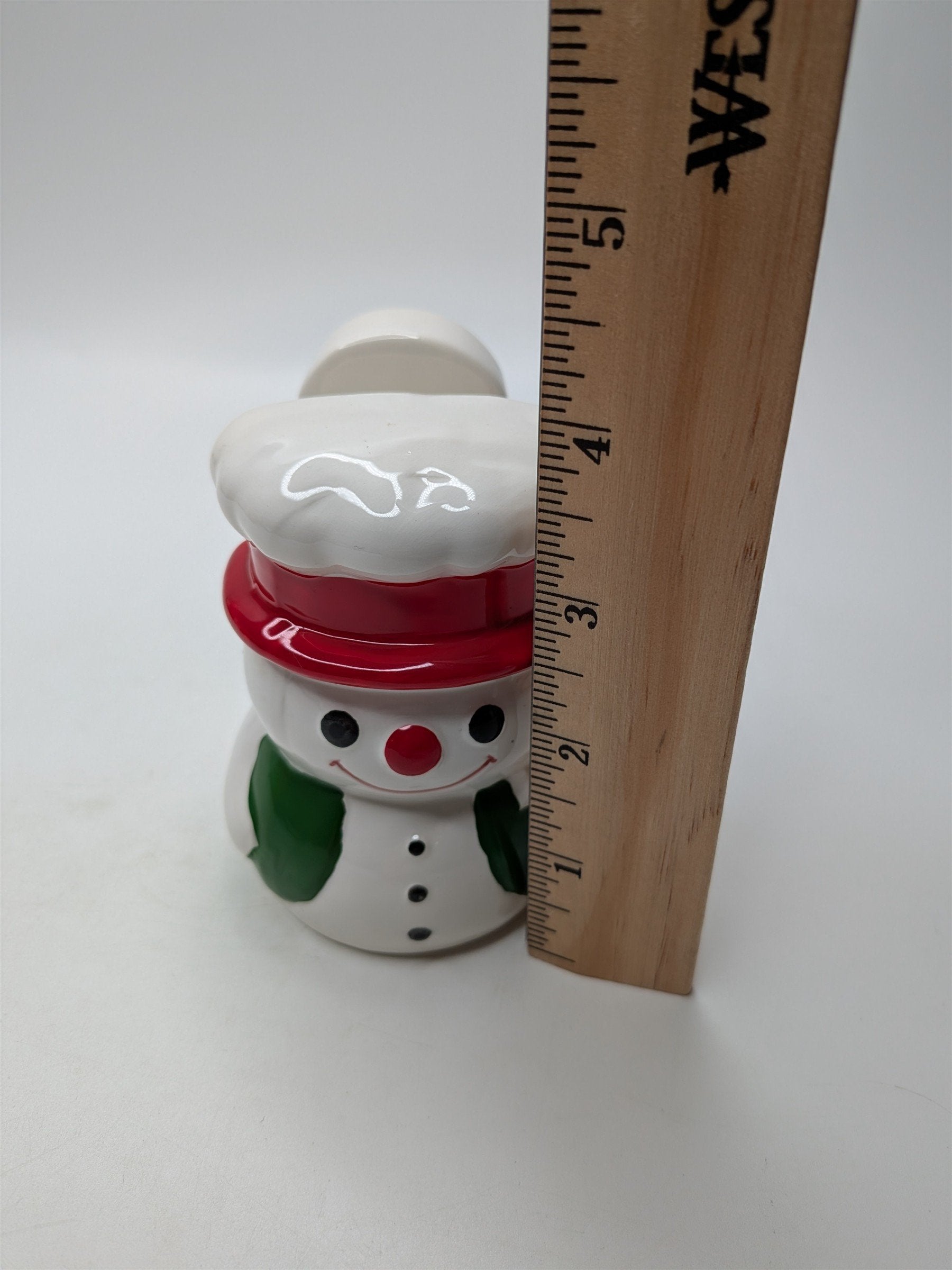 Vintage Lefton Japan Christmas Snowman Napkin Letter Holder Nostalgic Xmas Decor