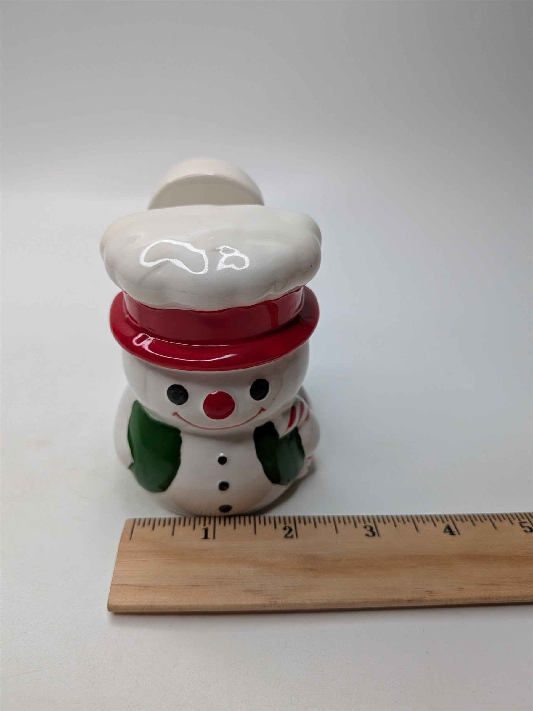 Vintage Lefton Japan Christmas Snowman Napkin Letter Holder Nostalgic Xmas Decor